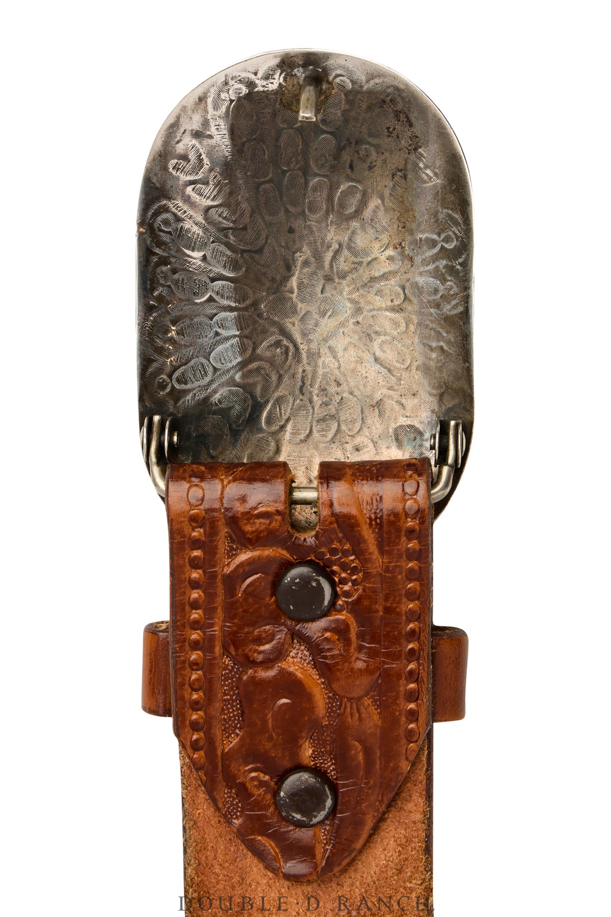 Belt, A Vintage, Buckle, Concho, Sterling Silver, Vintage, 615