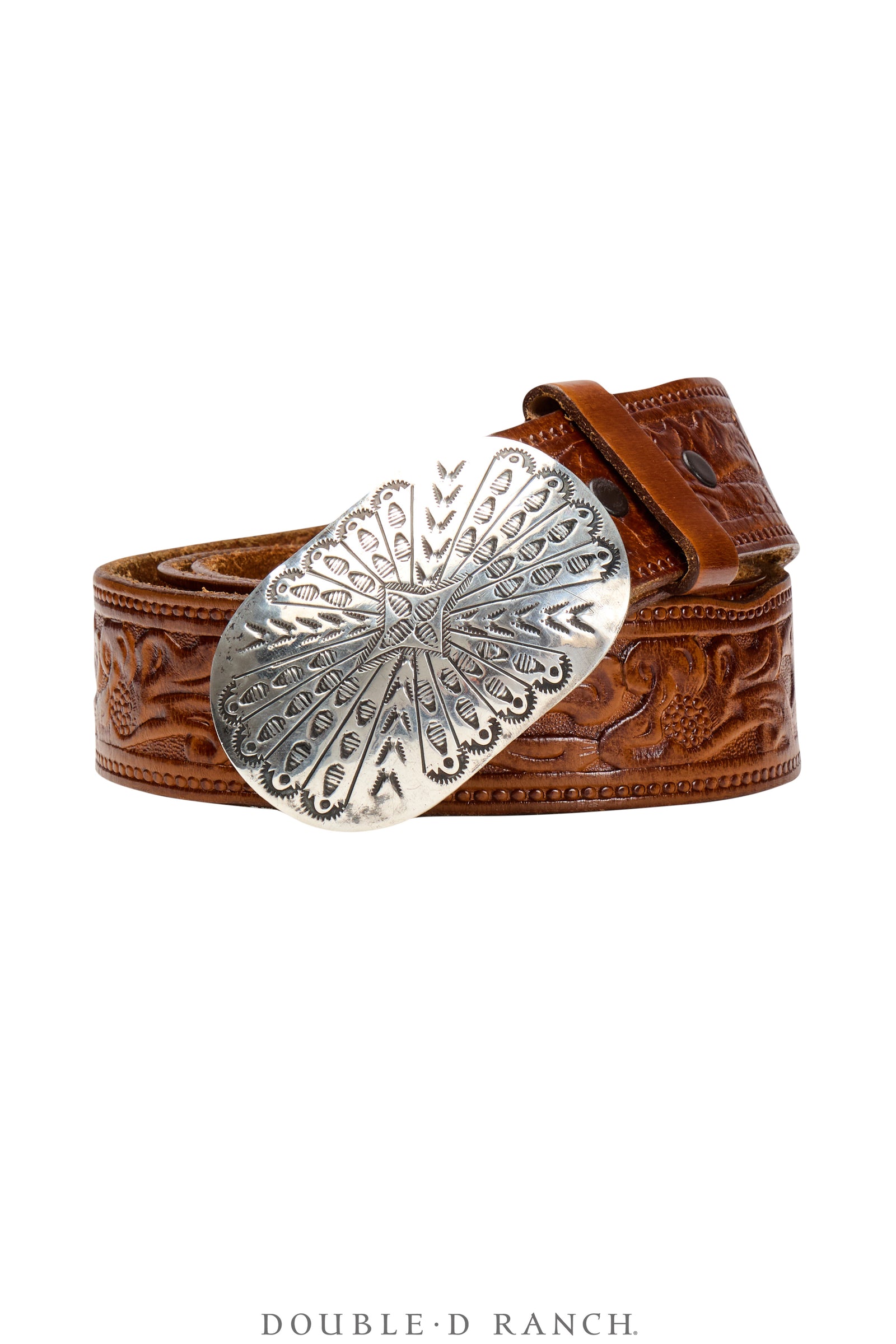 Belt, A Vintage, Buckle, Concho, Sterling Silver, Vintage, 615