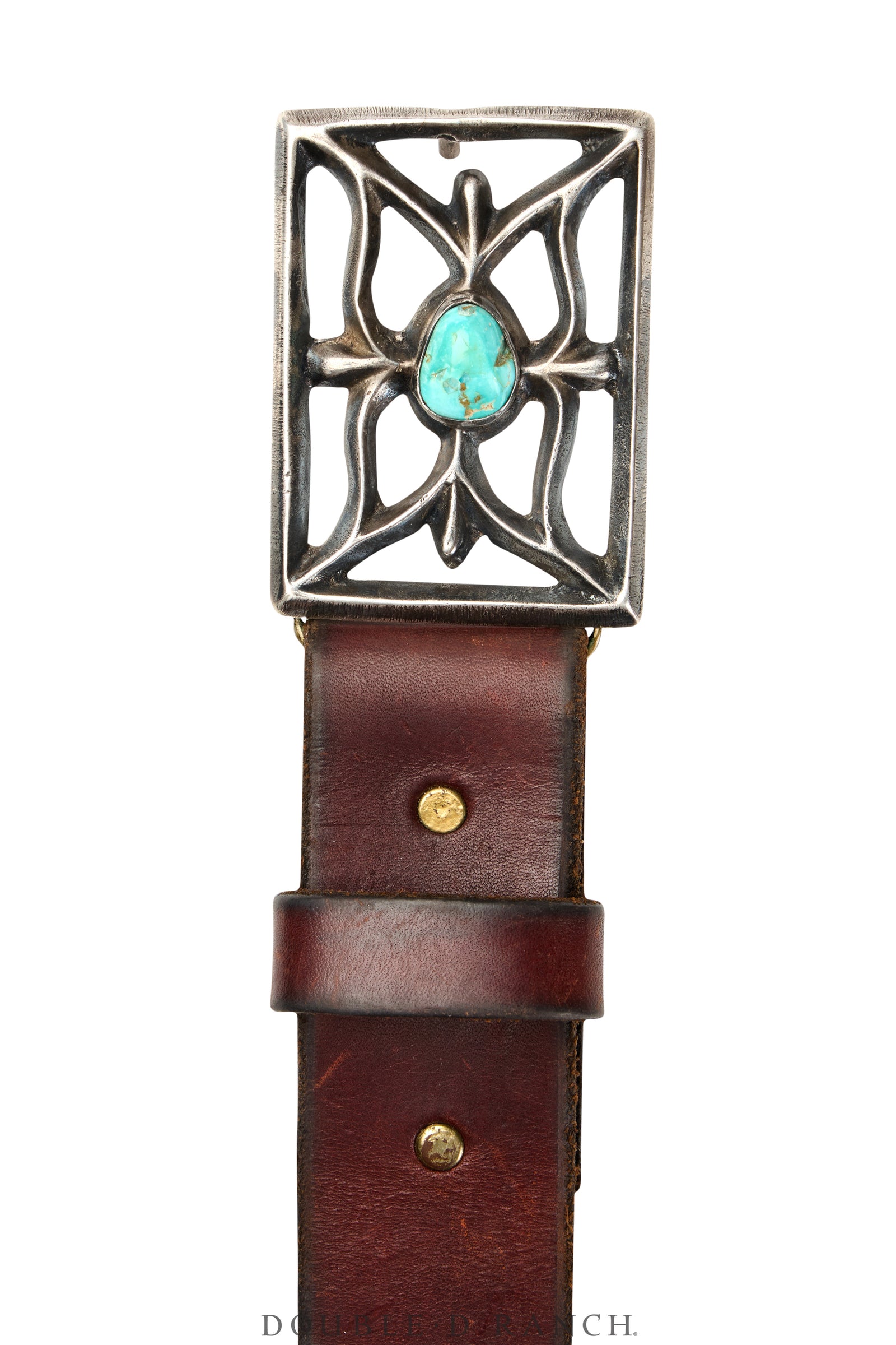 Belt, A Vintage, Buckle, Cast, Turquoise, Vintage, 616