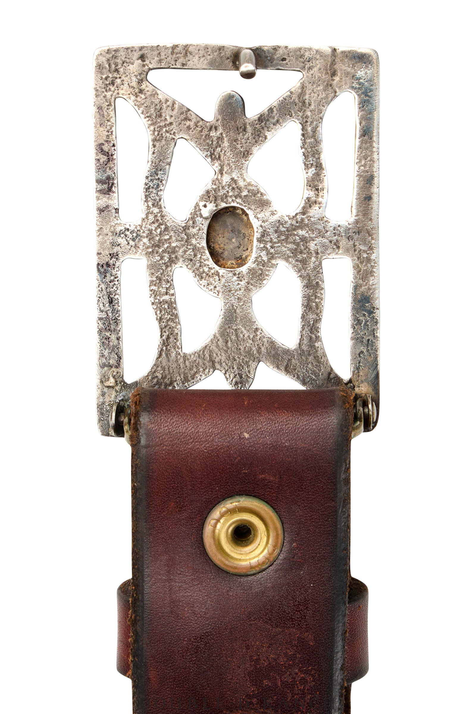 Belt, A Vintage, Buckle, Cast, Turquoise, Vintage, 616