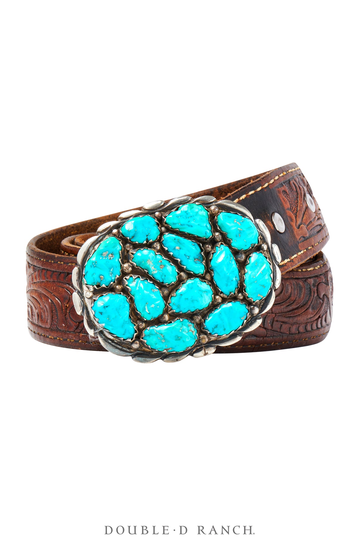 Belt, A Vintage, Nugget Style, Turquoise, Quam Hallmark, Vintage, 640