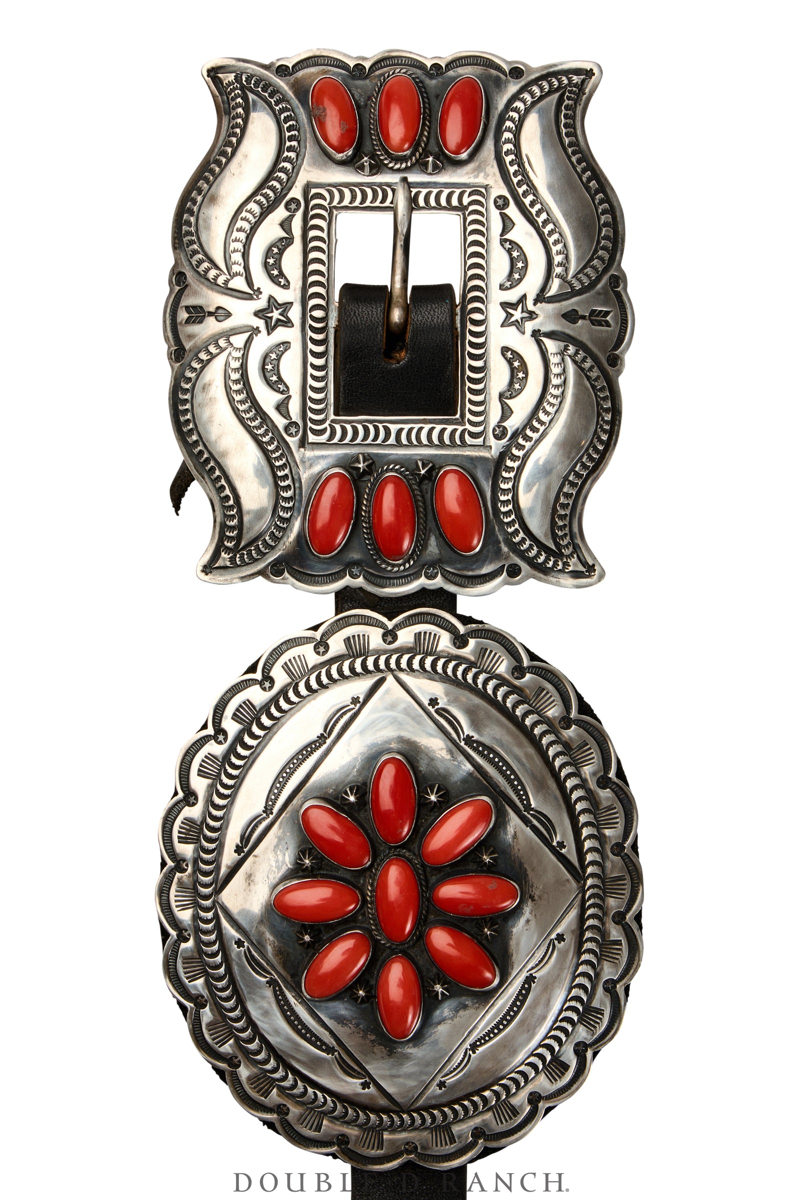 Belt, A Vintage, Concho, Coral, Gary Reeves Hallmark, Vintage ‘80s, 669