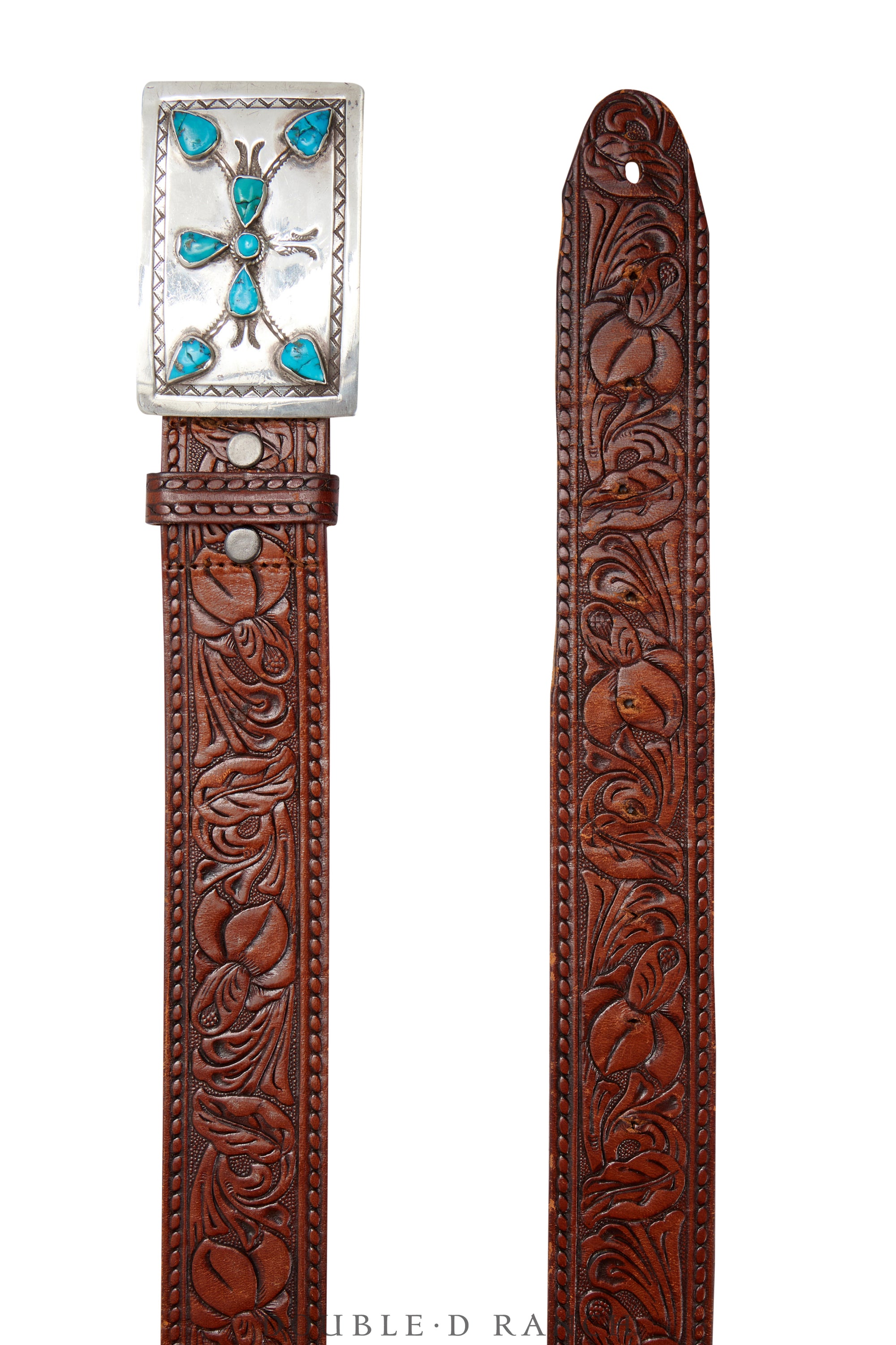 Belt, A Vintage, Buckle, Concho, Turquoise, Vintage ‘50s, 673