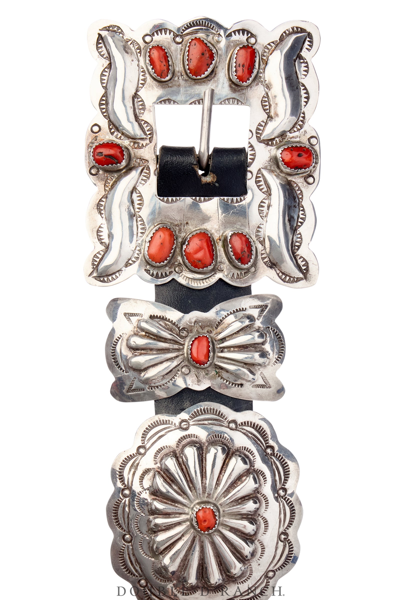 Belt, A Vintage, Concho, Coral, Hallmark, New Old Stock, 695