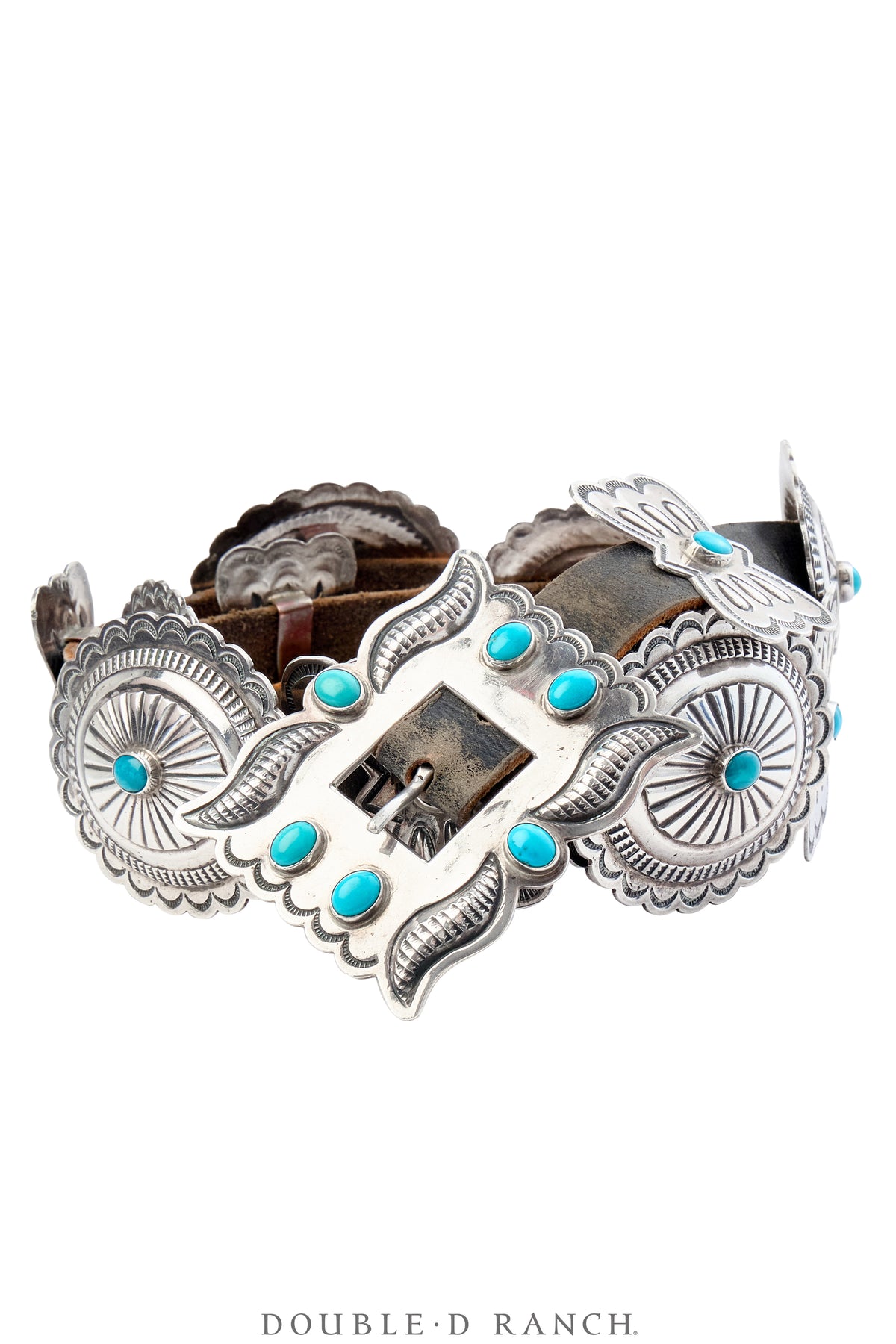 Belt, A Vintage, Concho, Turquoise, Roger Skeet Jr. Hallmark, Vintage, 711