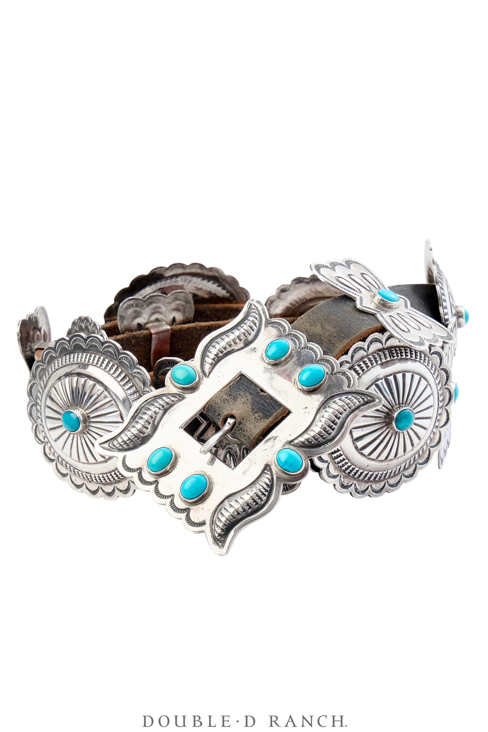 Belt, A Vintage, Concho, Turquoise, Roger Skeet Jr. Hallmark, Vintage, 711