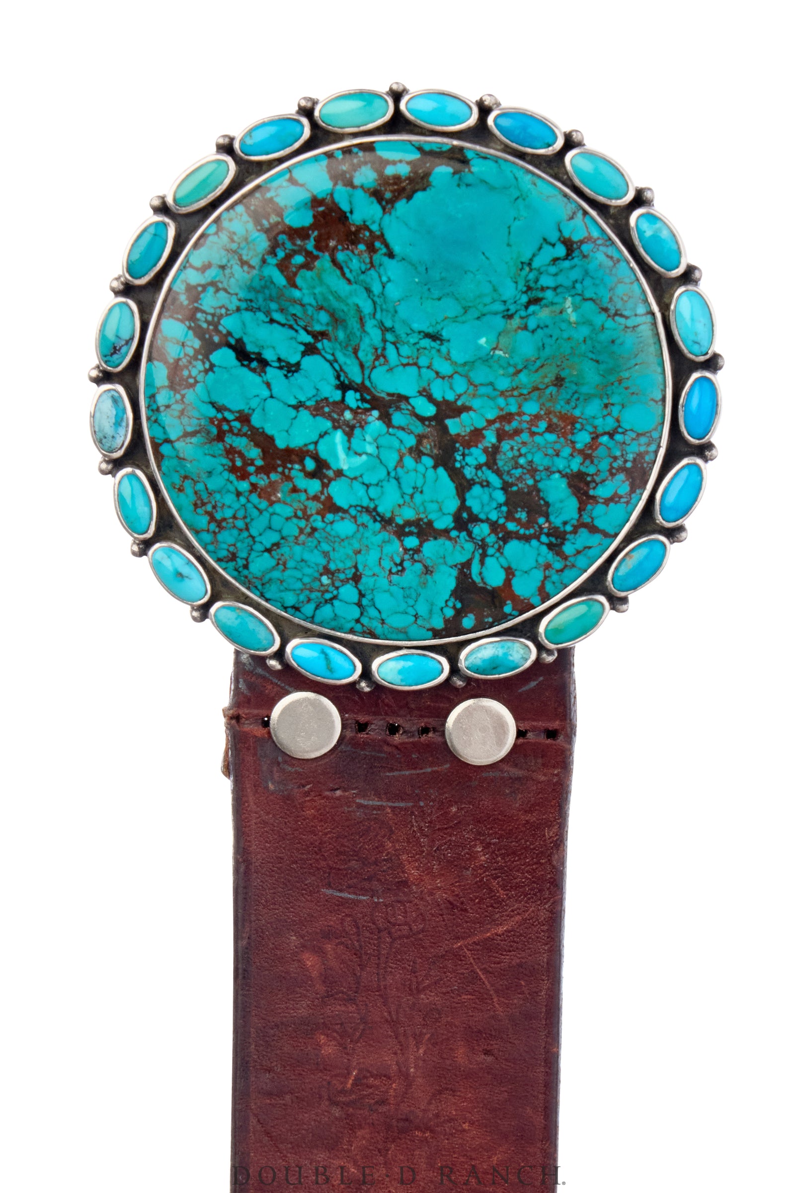 Belt, Specimen, Turquoise, Kingman Mine, Hallmark, Contemporary, 718