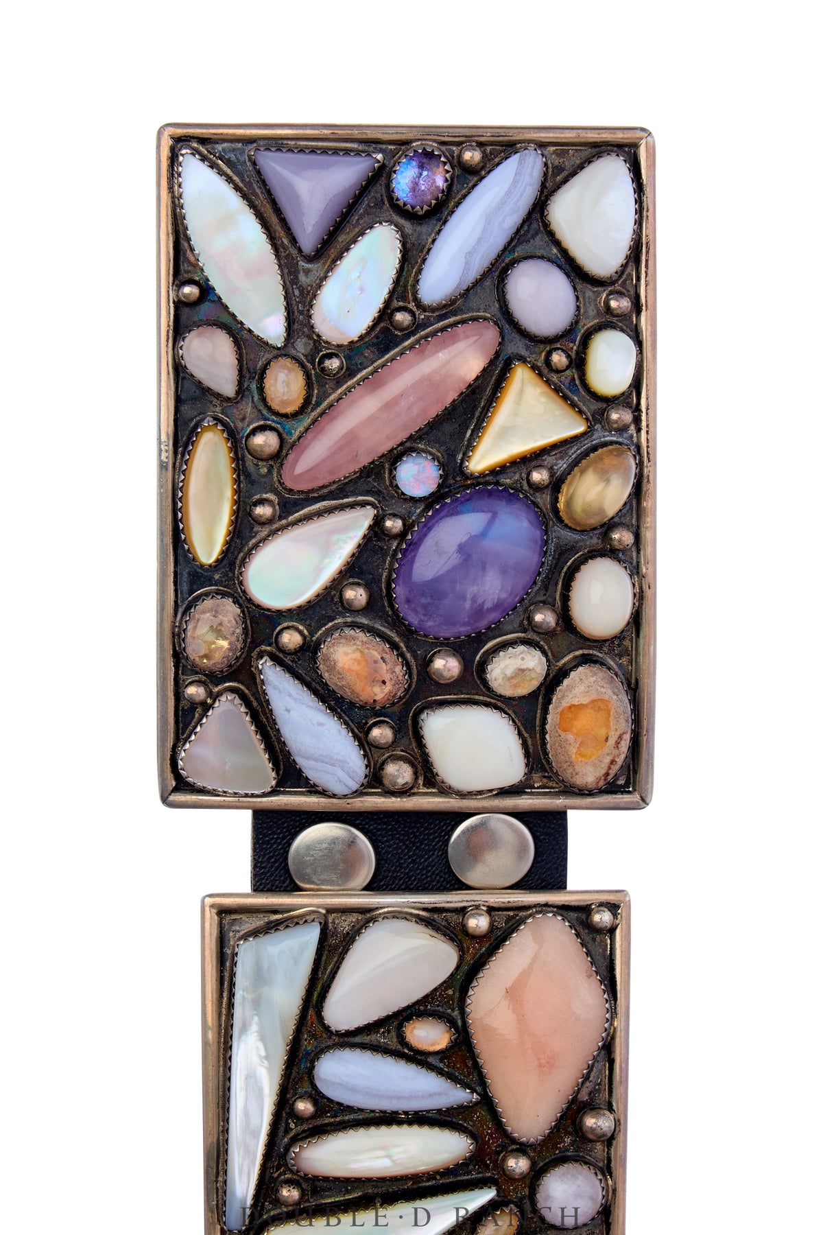 Belt, A Vintage, Concho, Opal, Rose Quartz, Amethyst and Other Stones, Hallmark, Vintage, 730