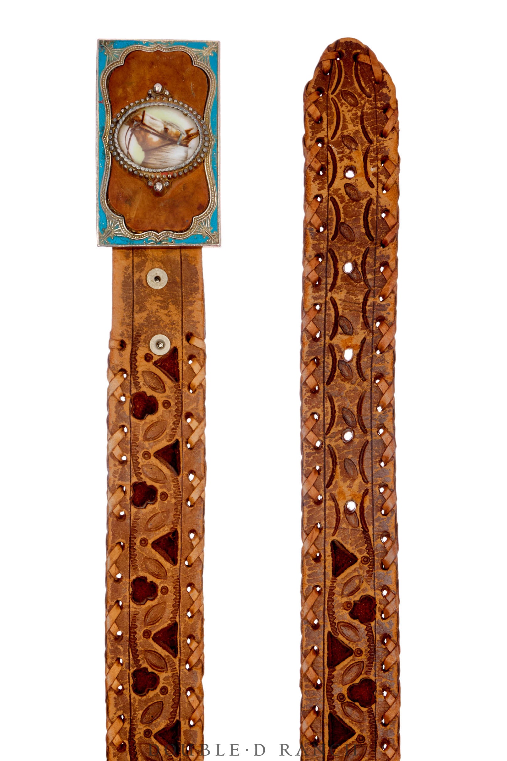 Belt, A Vintage, Buckle, Western, Horse Cameo, Vintage, 795