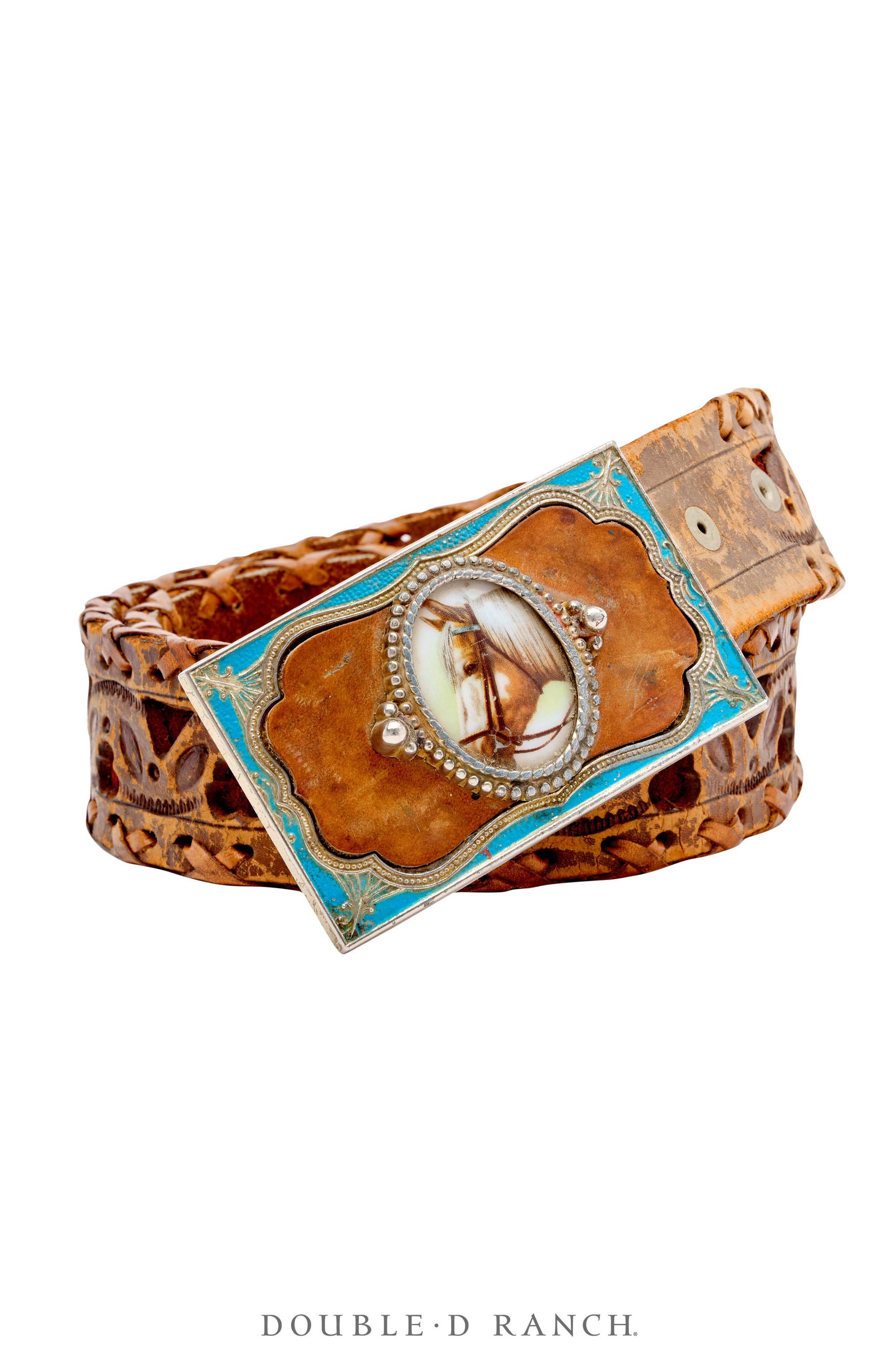 Belt, A Vintage, Buckle, Western, Horse Cameo, Vintage, 795