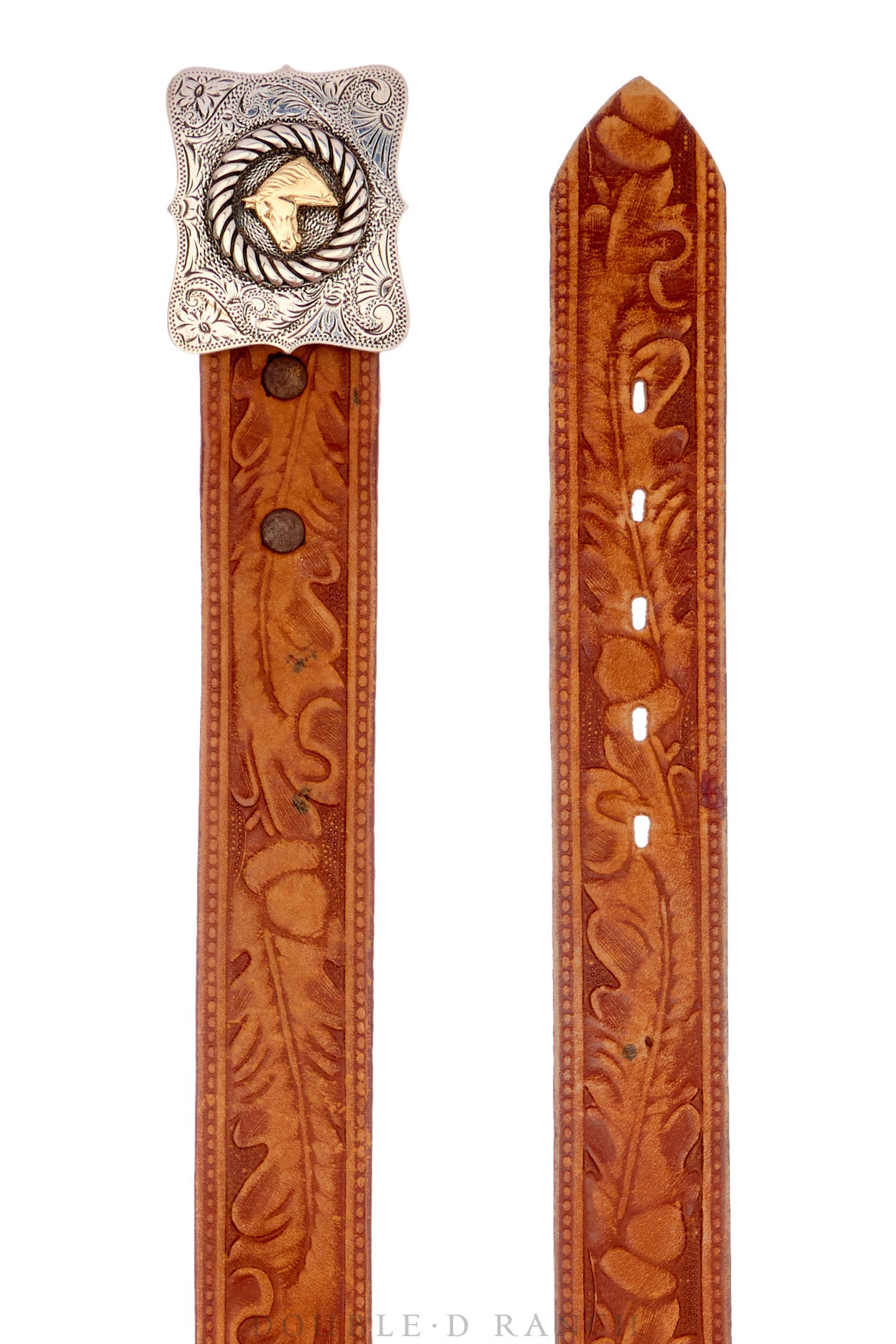 Belt, A Vintage, Buckle, Western, Horse, 14k Gold, Hallmark, Vintage, 796