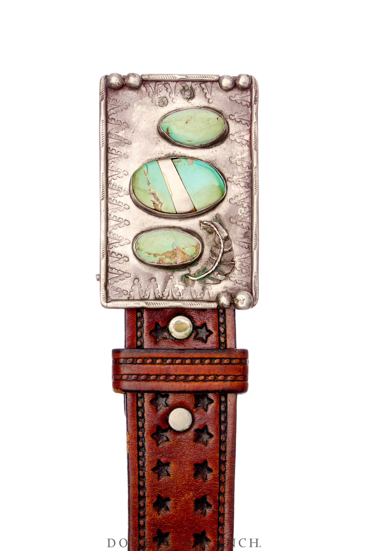 Belt, A Vintage, Buckle, Novelty, Turquoise, Hallmark, Vintage, 809