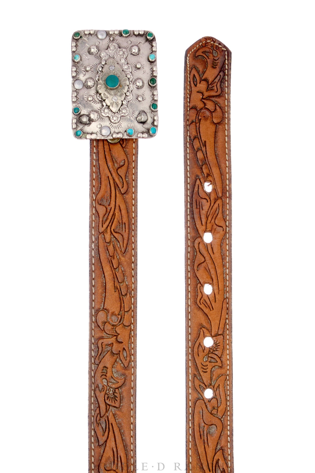 Belt, A Vintage, Buckle, Novelty, Turquoise, Hallmark, Vintage, 815