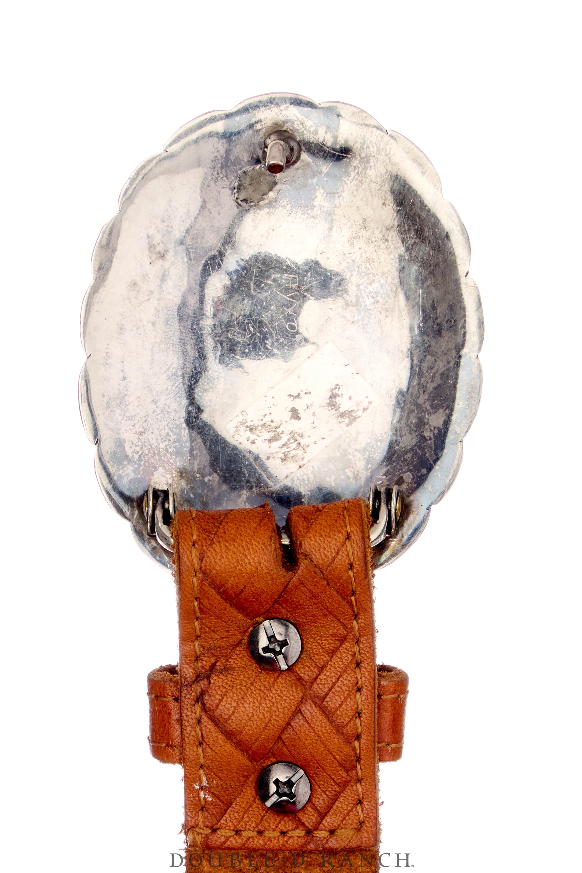 Belt, A Vintage, Buckle, Concho, Inlay, Trader's Code, Old Pawn, 817