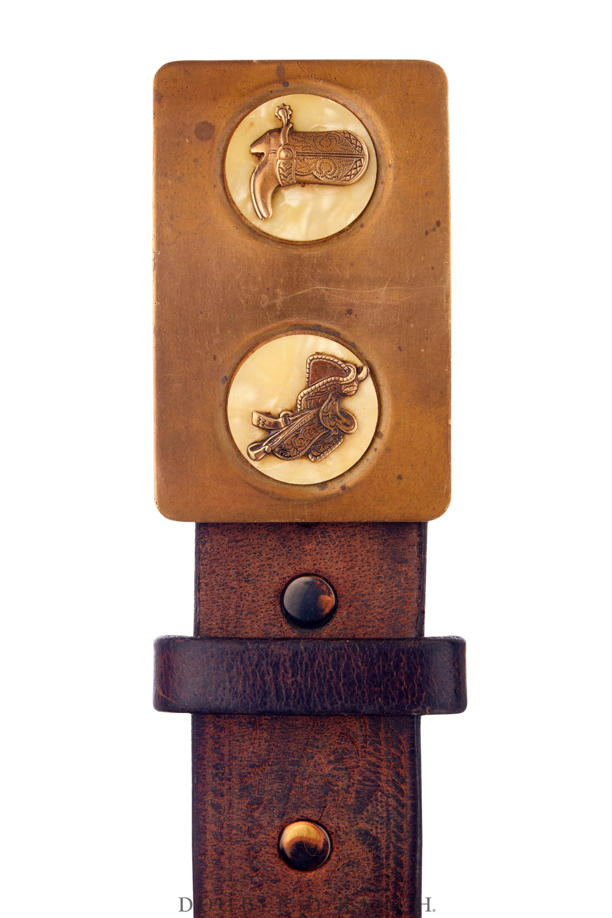 Belt, A Vintage, Buckle, Kitsch, Western, Boot & Saddle, Laminate, Vintage, 828