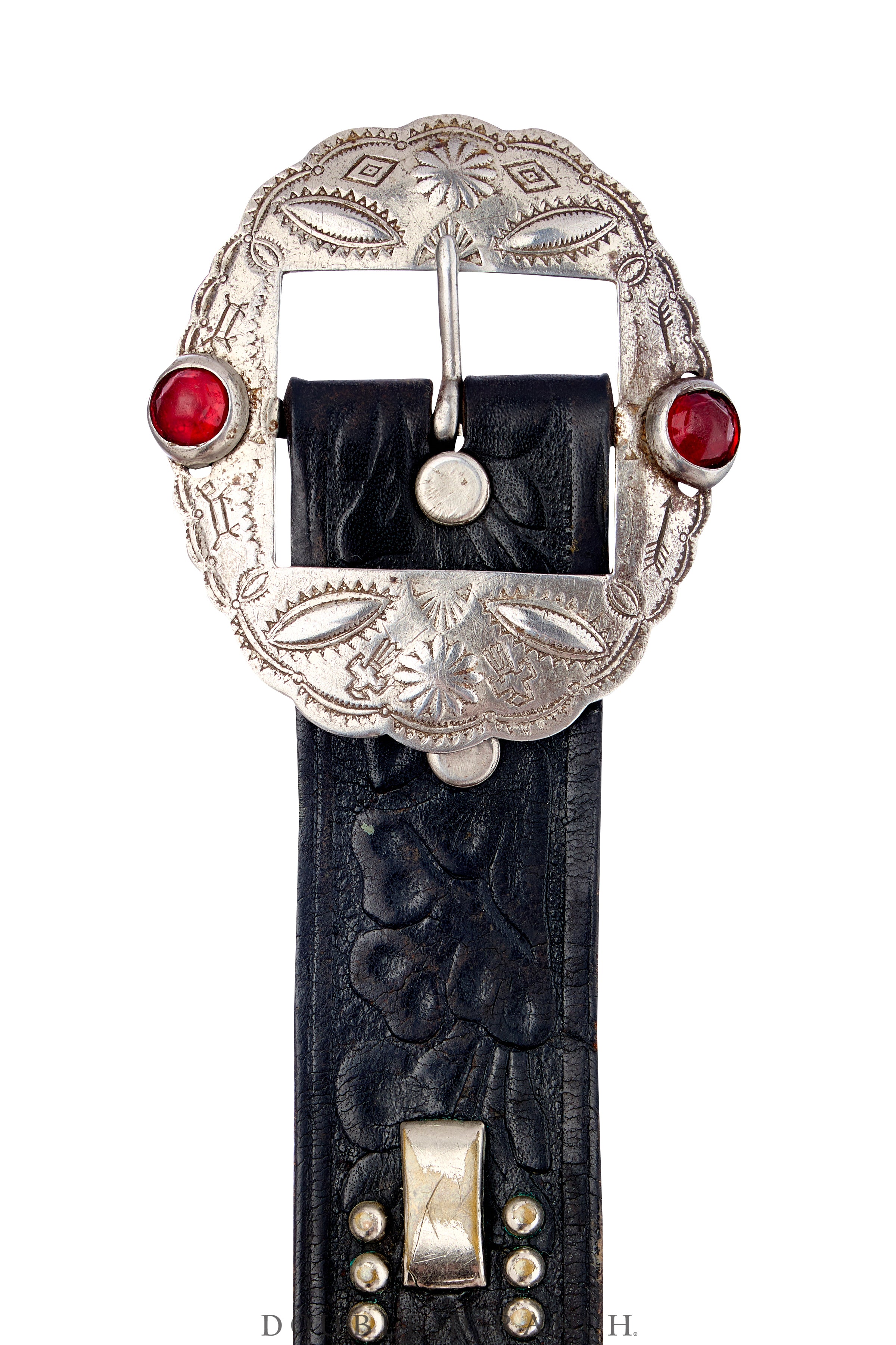 Booty Boutique‎ Vintage Black Leather Belt Give Love Belt Buckle Size XL Vintage WOMENS Blue LILLY EMBROIDERED Western Cowgirl Cowboy Black  main image 2