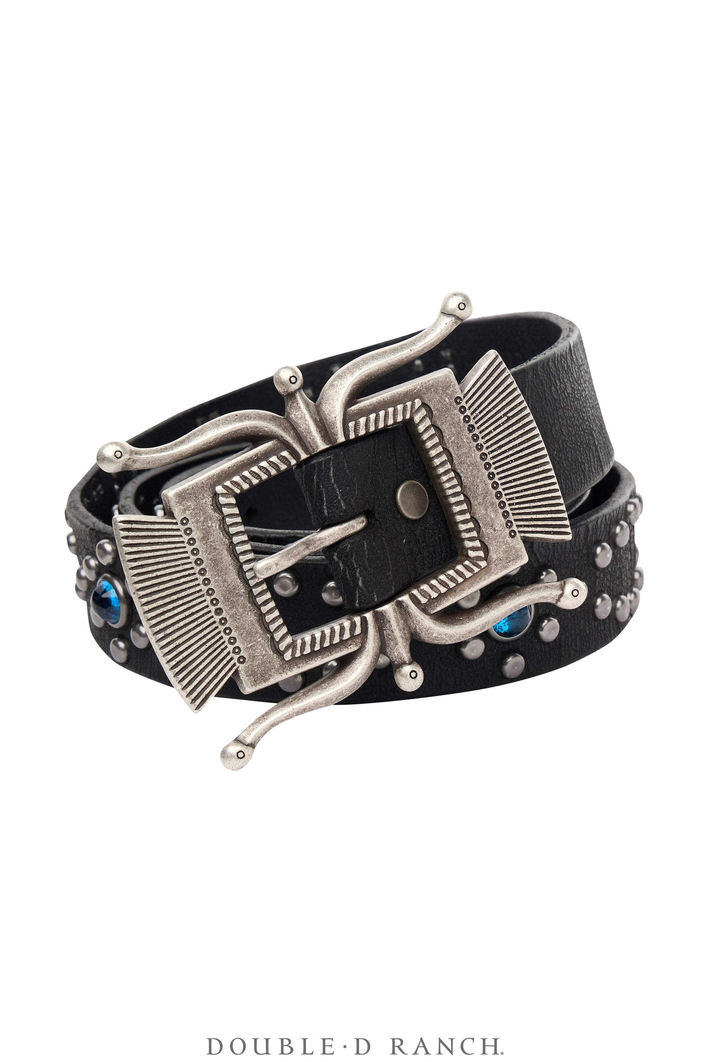 Ralph Lauren Collection Vintage Double Wrap Belt (Med) Vintage Ralph Lauren Belt Double D Silver Etched Logo  main image 3