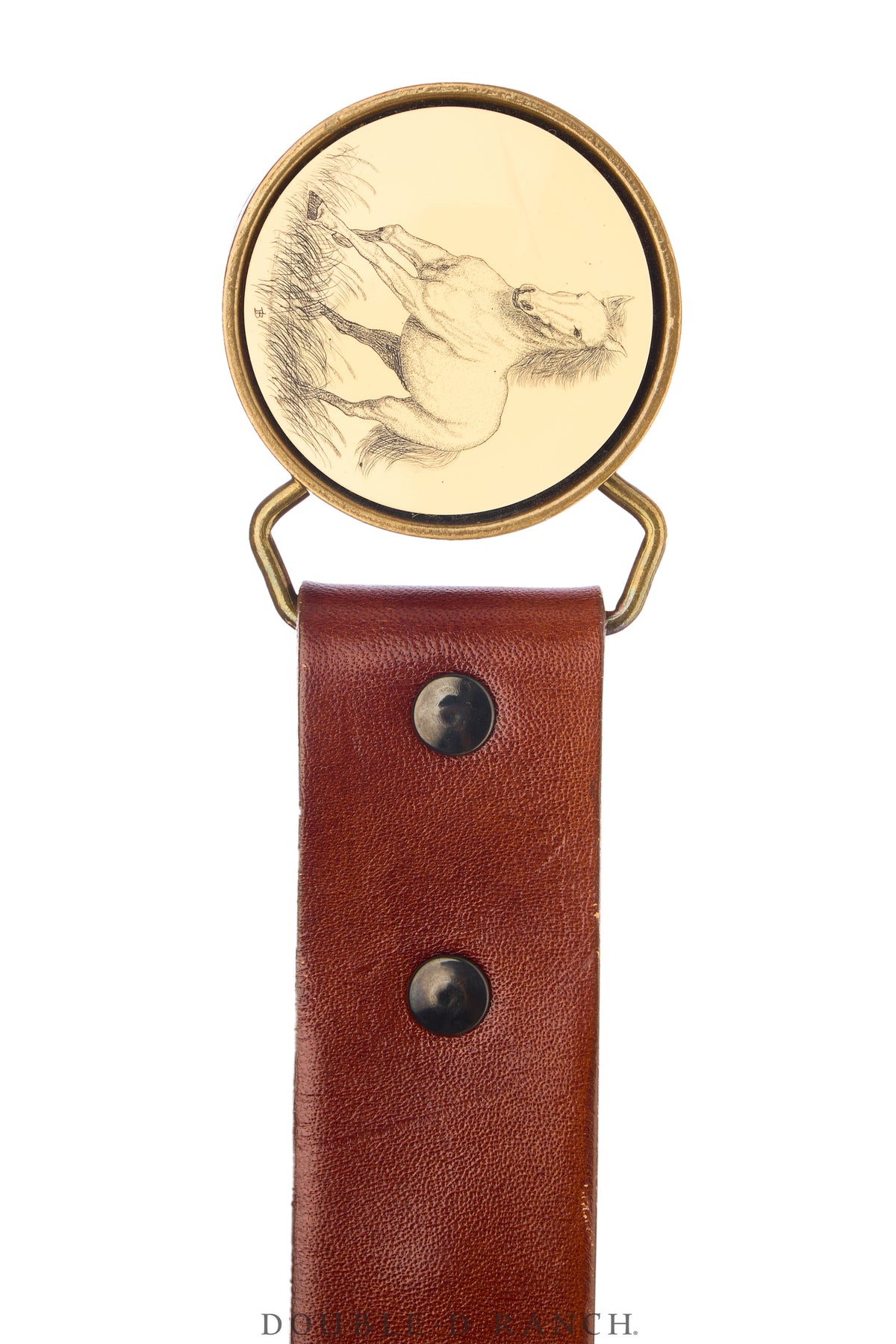Belt, A Vintage, Scrimshaw, Horse, Hallmark, Vintage, 868