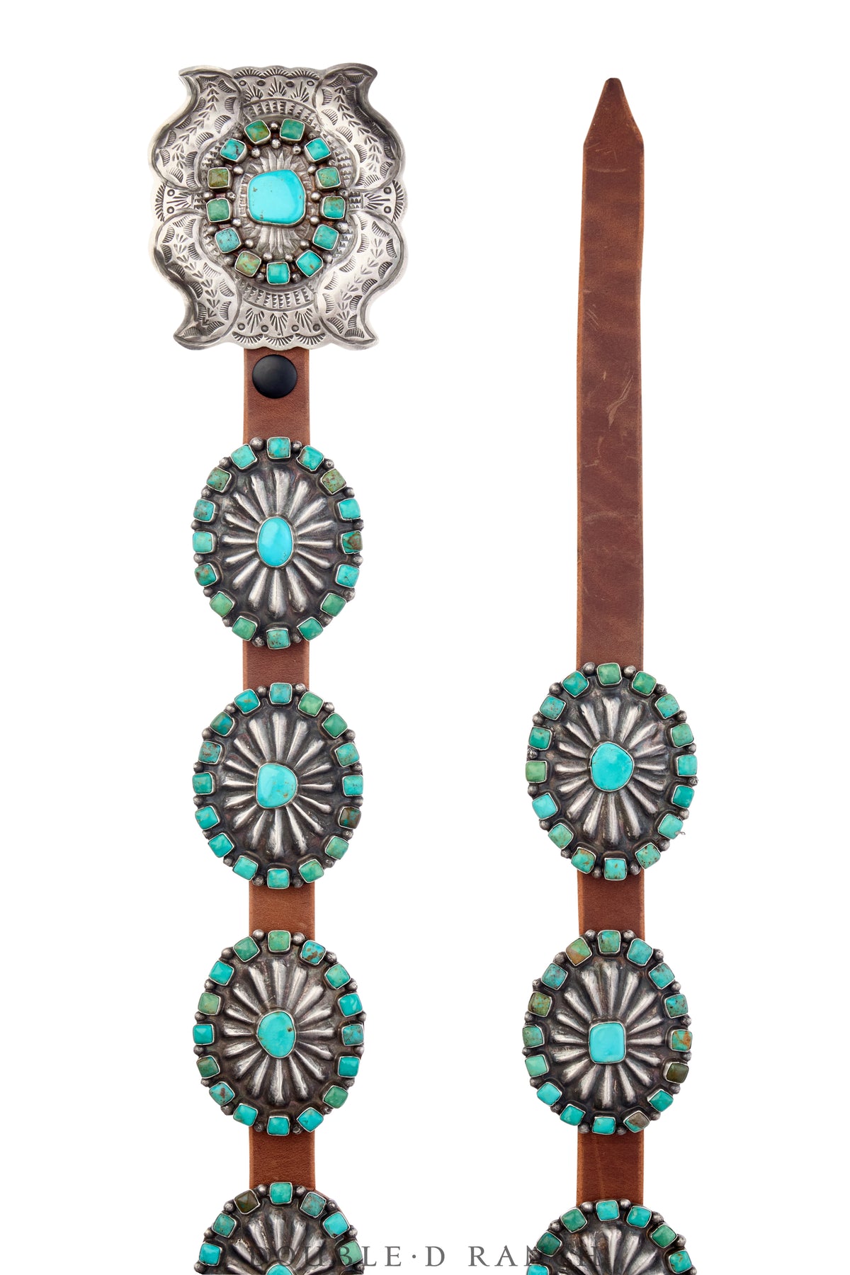 Belt, A Concho, Sterling Silver, Third Phase Revival, Hallmark, Contemporary, 727