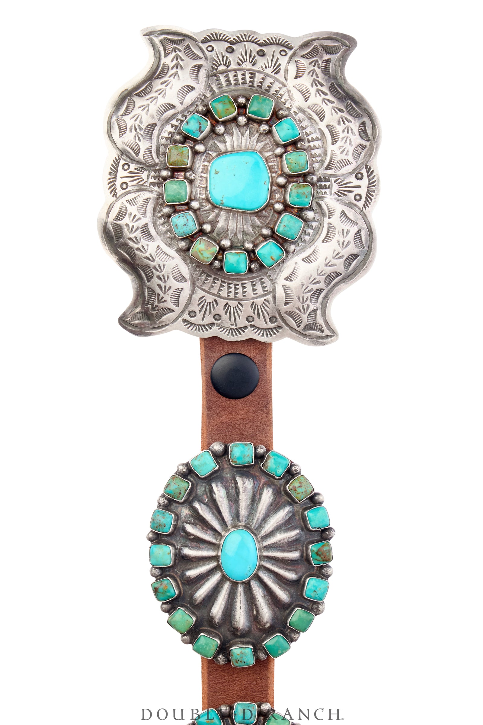 Belt, A Concho, Sterling Silver, Third Phase Revival, Hallmark, Contemporary, 727