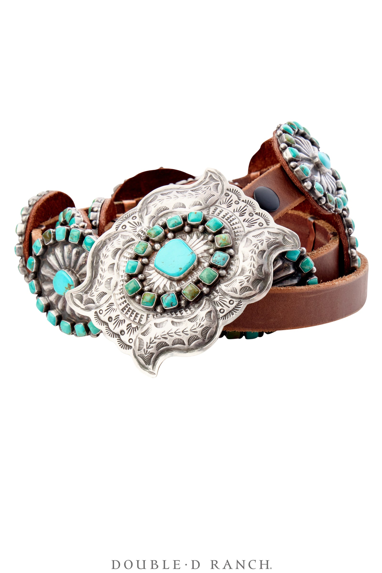 Belt, A Concho, Sterling Silver, Third Phase Revival, Hallmark, Contemporary, 727