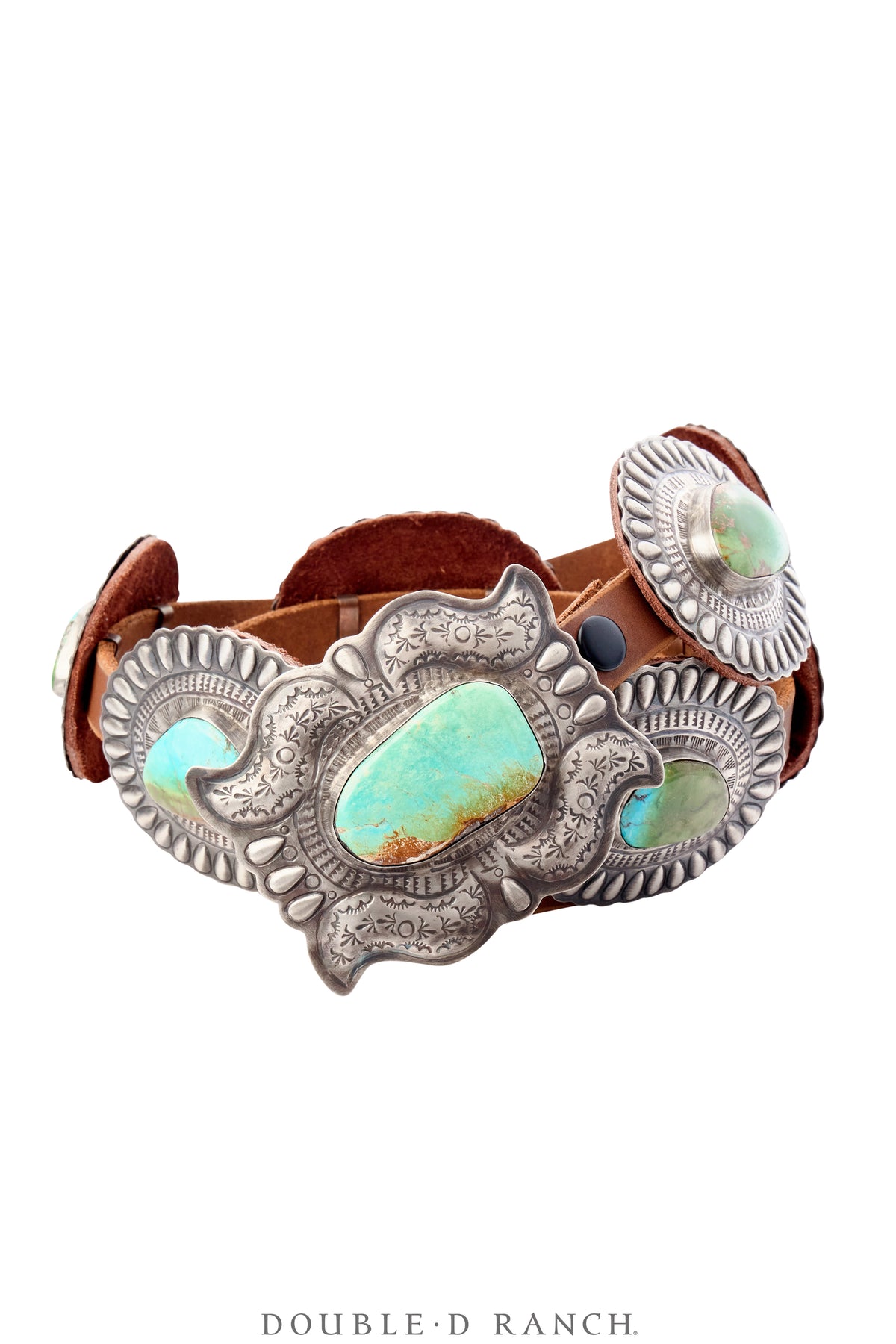 Belt, A Concho, Sterling Silver, Third Phase Revival, Hallmark, Contemporary, 728