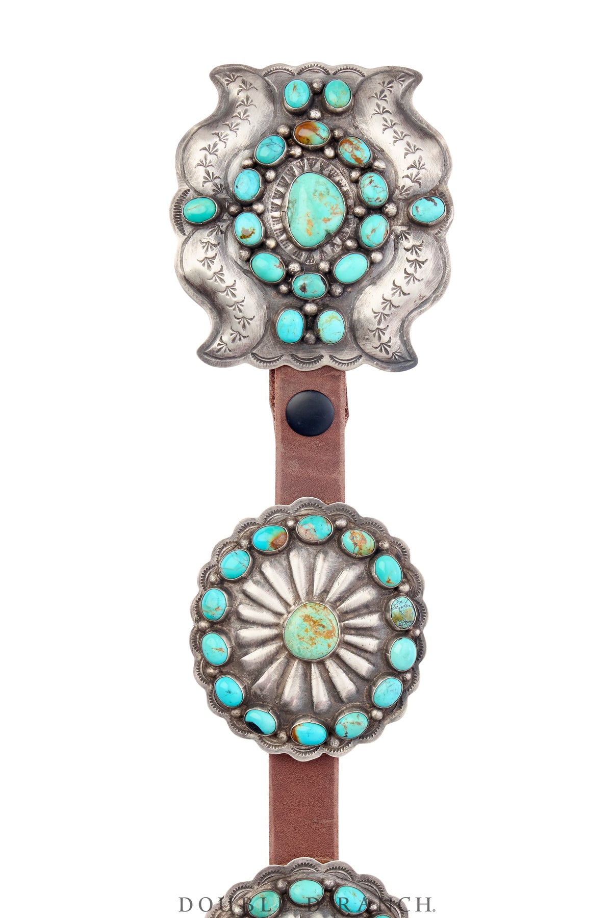 Belt, A Concho, Sterling Silver, Third Phase Revival, Hallmark, Contemporary, 725