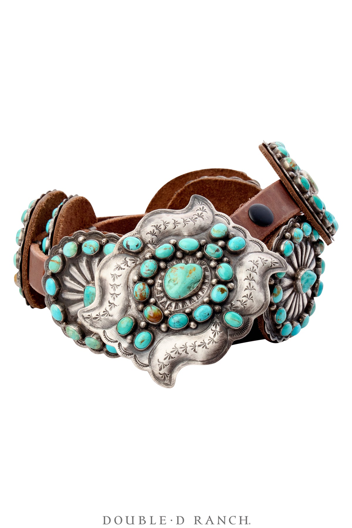 Belt, A Concho, Sterling Silver, Third Phase Revival, Hallmark, Contemporary, 725