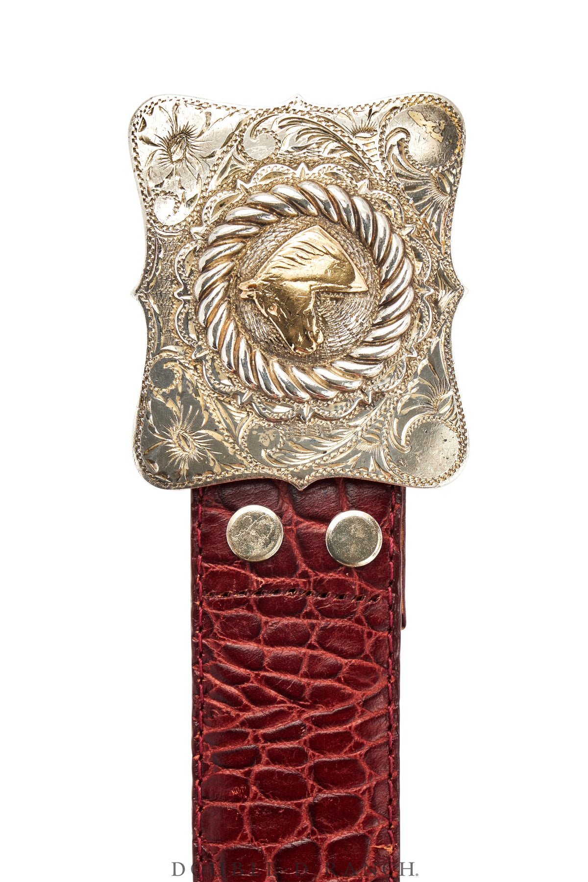 Belt, A Vintage, Buckle, Western, Horse Profile, 14K, Keyston Hallmark, Vintage, 658