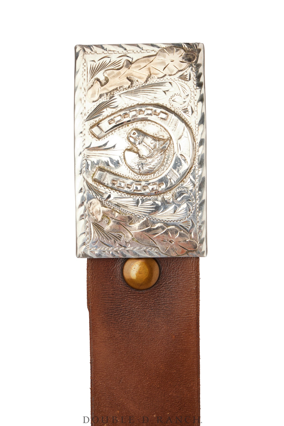 Belt, A Vintage, Buckle, Western, Sterling Silver, Hallmark, Vintage, 764