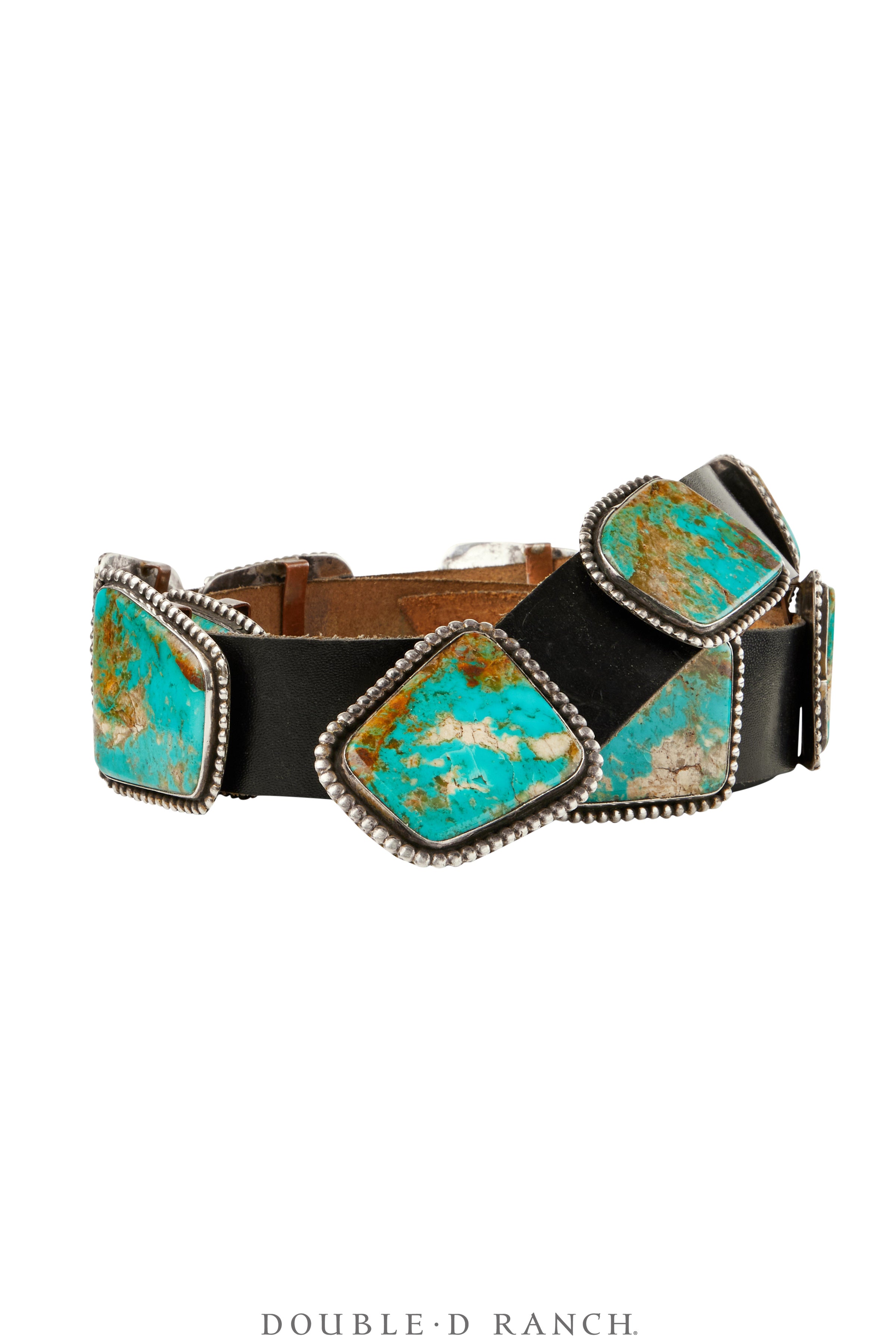 8882 Rustic Couture\'s Large Turquoise Western Concho Belts For Women Buy Western Belt Double Buckle - Turquoise Concho - Capo Pelle main image 2