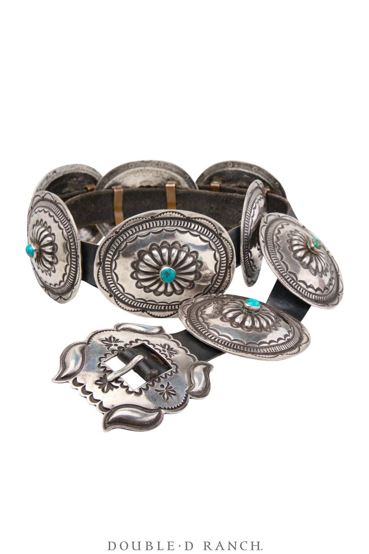 Belt, A Vintage, Concho, Turquoise, Third Phase Revival, Hallmark, Vintage Mid Century, 950