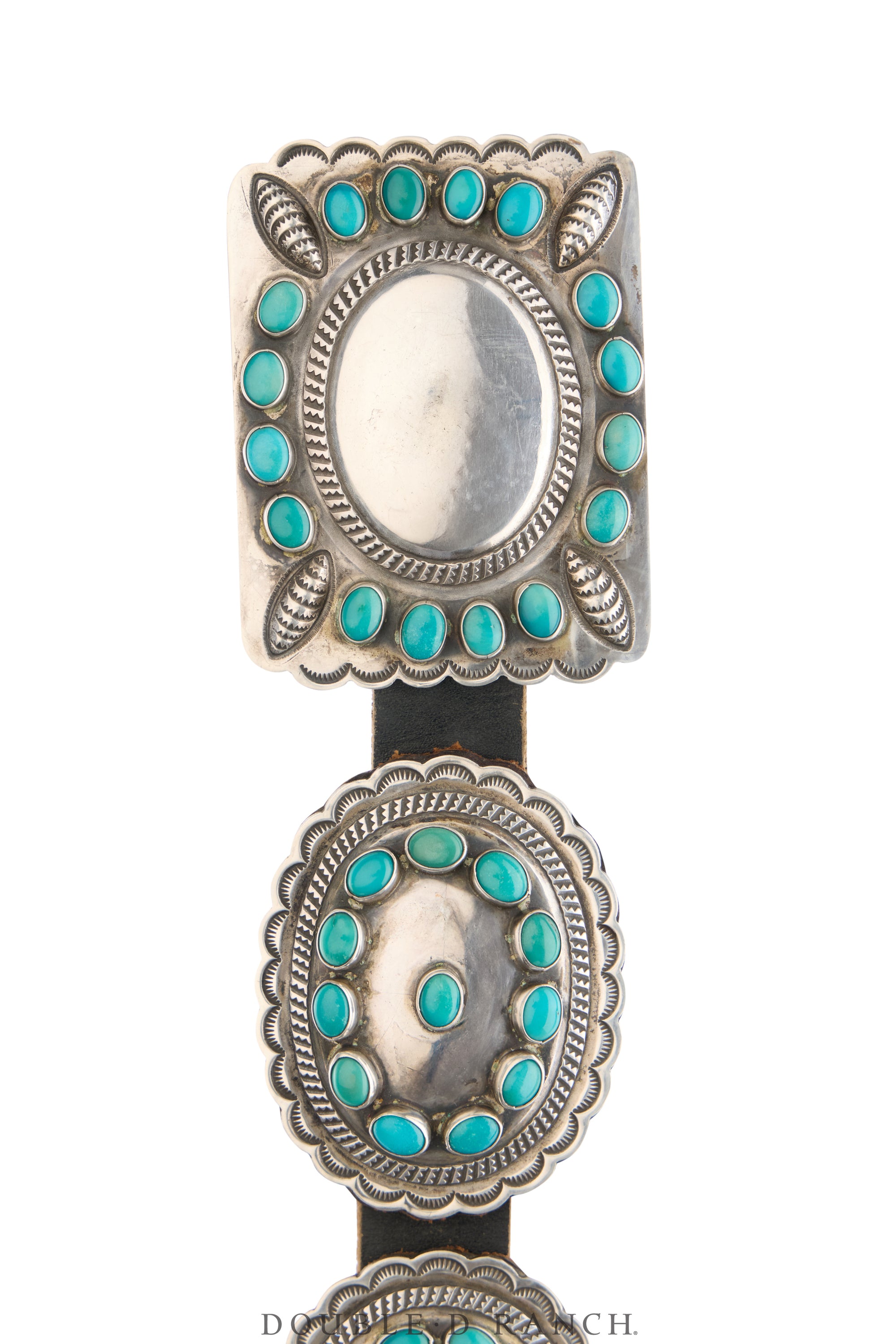 Belt, Concho, Turquoise, Outstanding, Hallmark, Vintage, Estate, 947