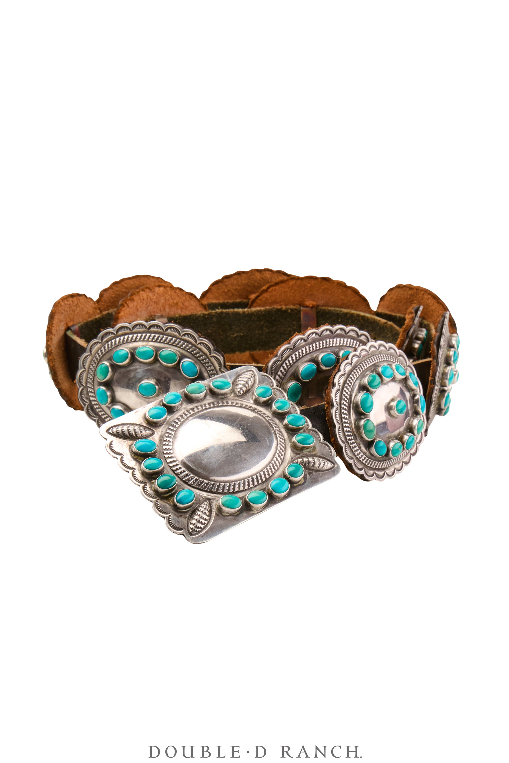 Belt, Concho, Turquoise, Outstanding, Hallmark, Vintage, Estate, 947