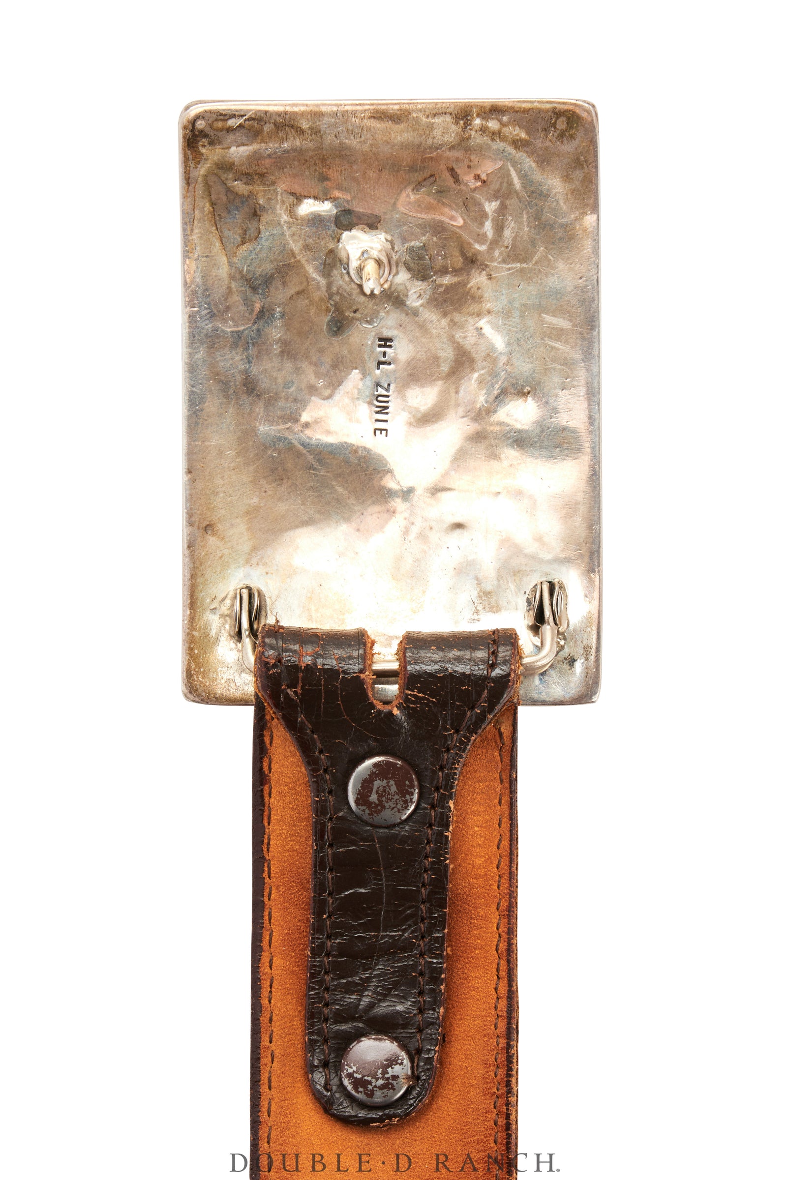 Belt, A Vintage, Buckle, Inlay, Horse Profile, Palomino, Lincoln & Helen Zunie Hallmark, Vintage, 652