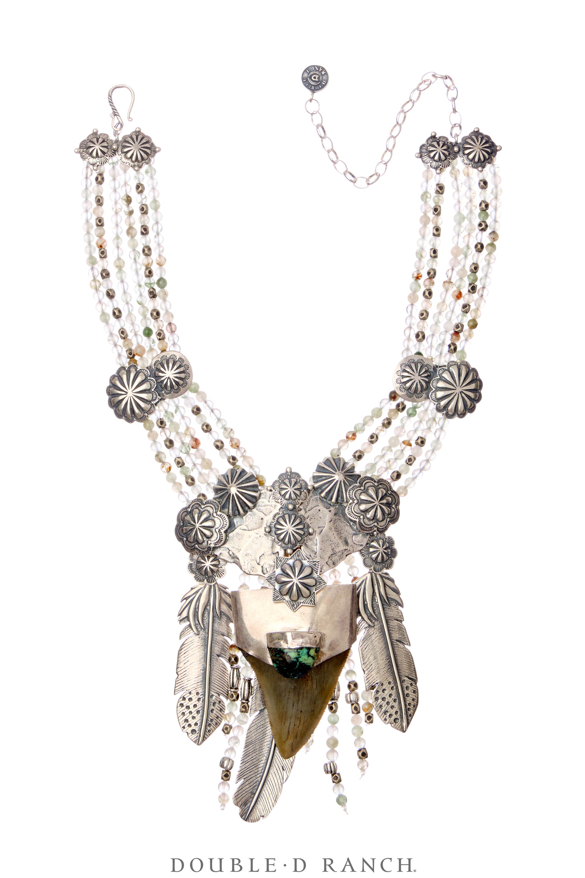 Necklace, Mummy's Bundle, by Double D Ranch, Camilla, Collar, Fosil, Feathers, 145C