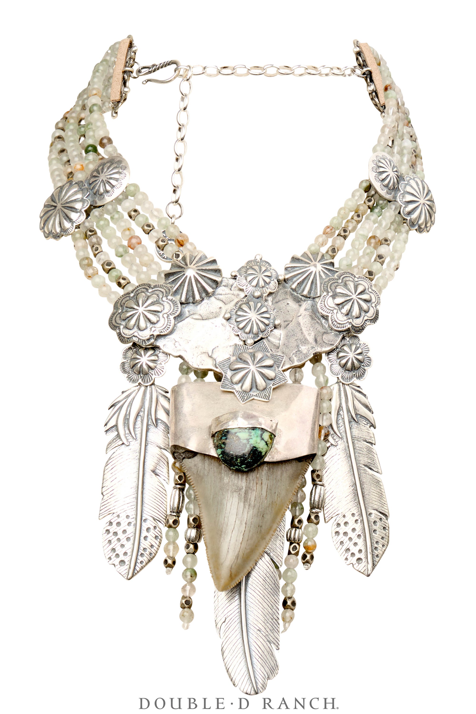 Necklace, Mummy's Bundle, by Double D Ranch, Camilla, Collar, Fosil, Feathers, 145C