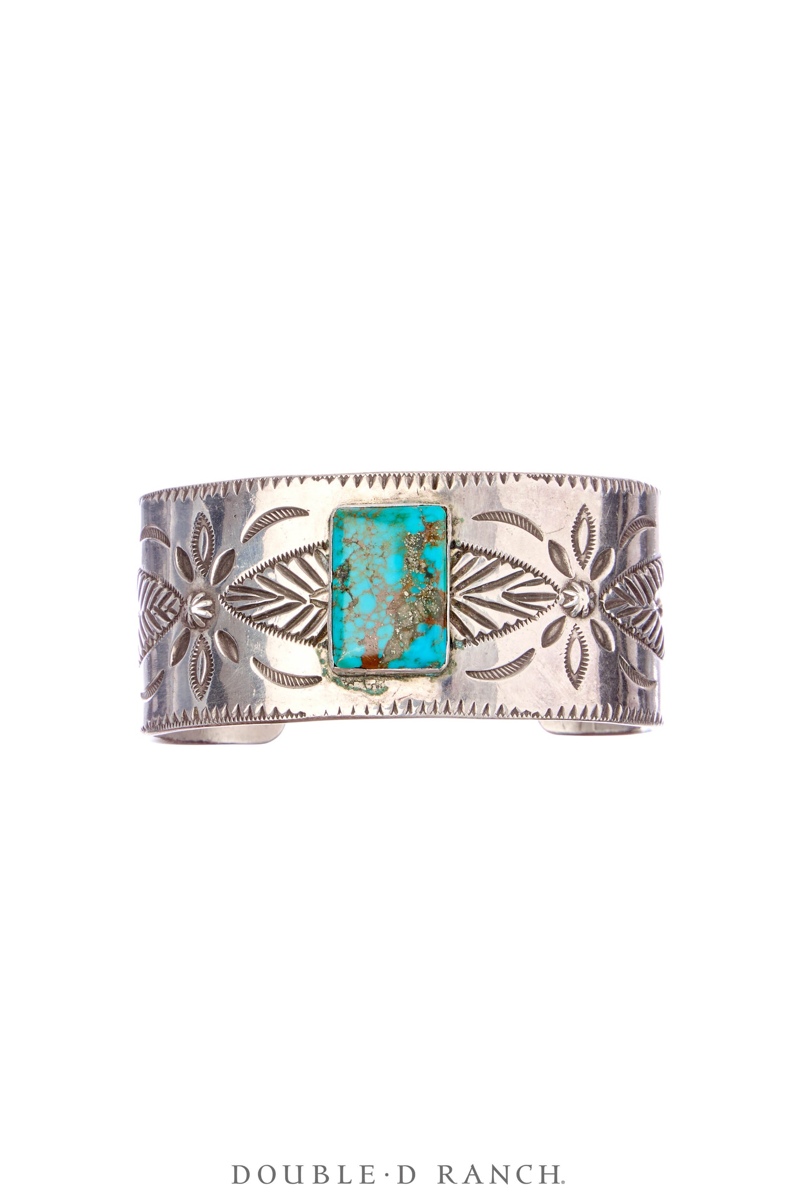 Cuff, Stampwork, Turquoise, Hallmark, Vintage, 4042