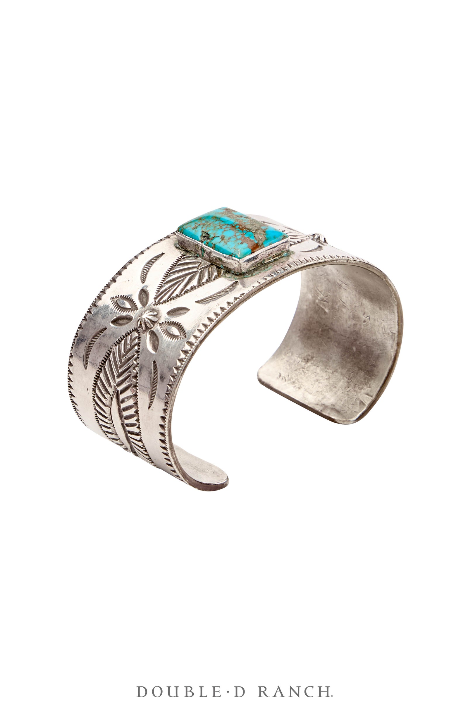Cuff, Stampwork, Turquoise, Hallmark, Vintage, 4042