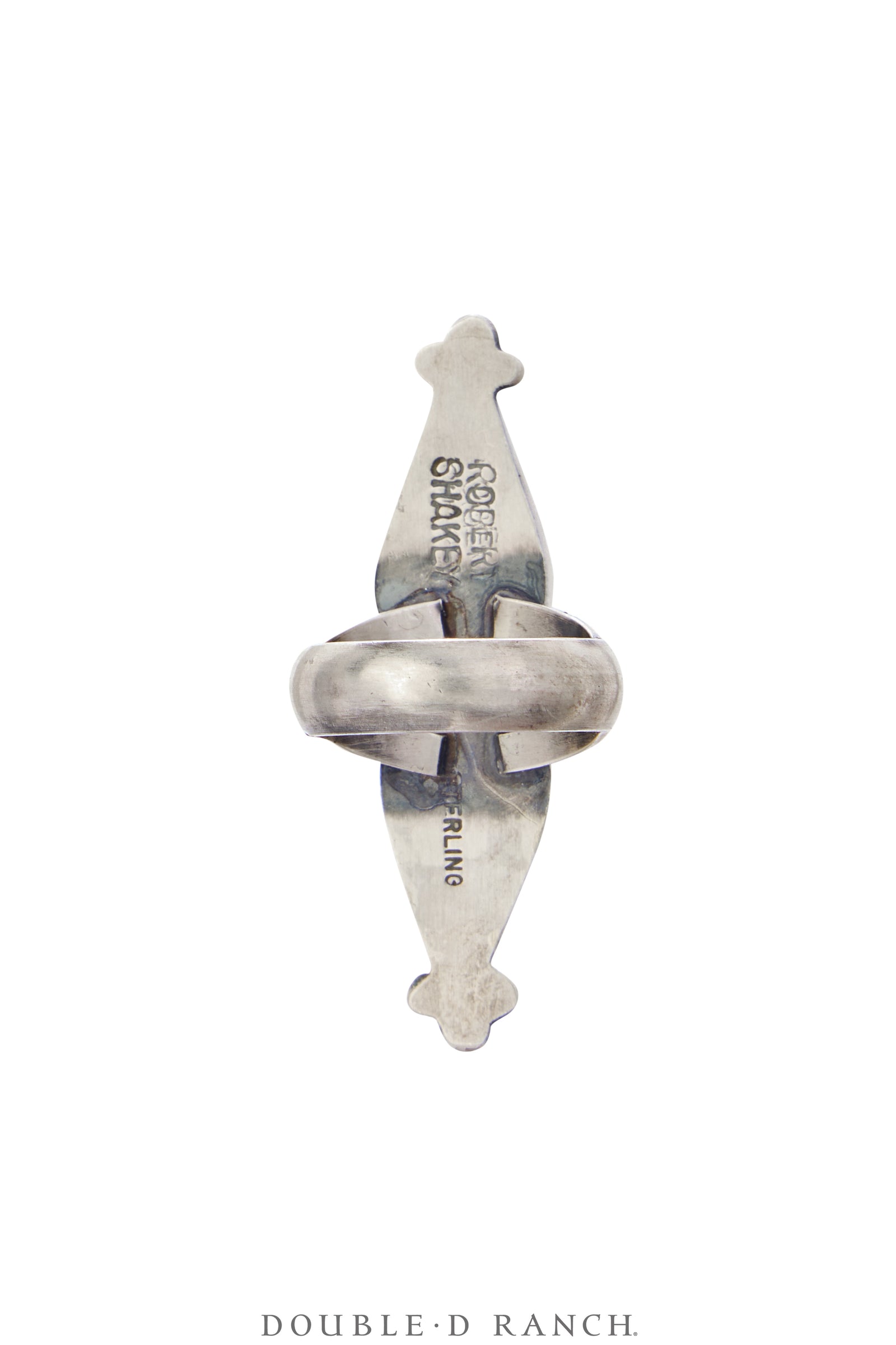 Ring, Double Stone, Turquoise, Boulder Ribbon Mine, Hallmark, Contemporary, 8, 1713