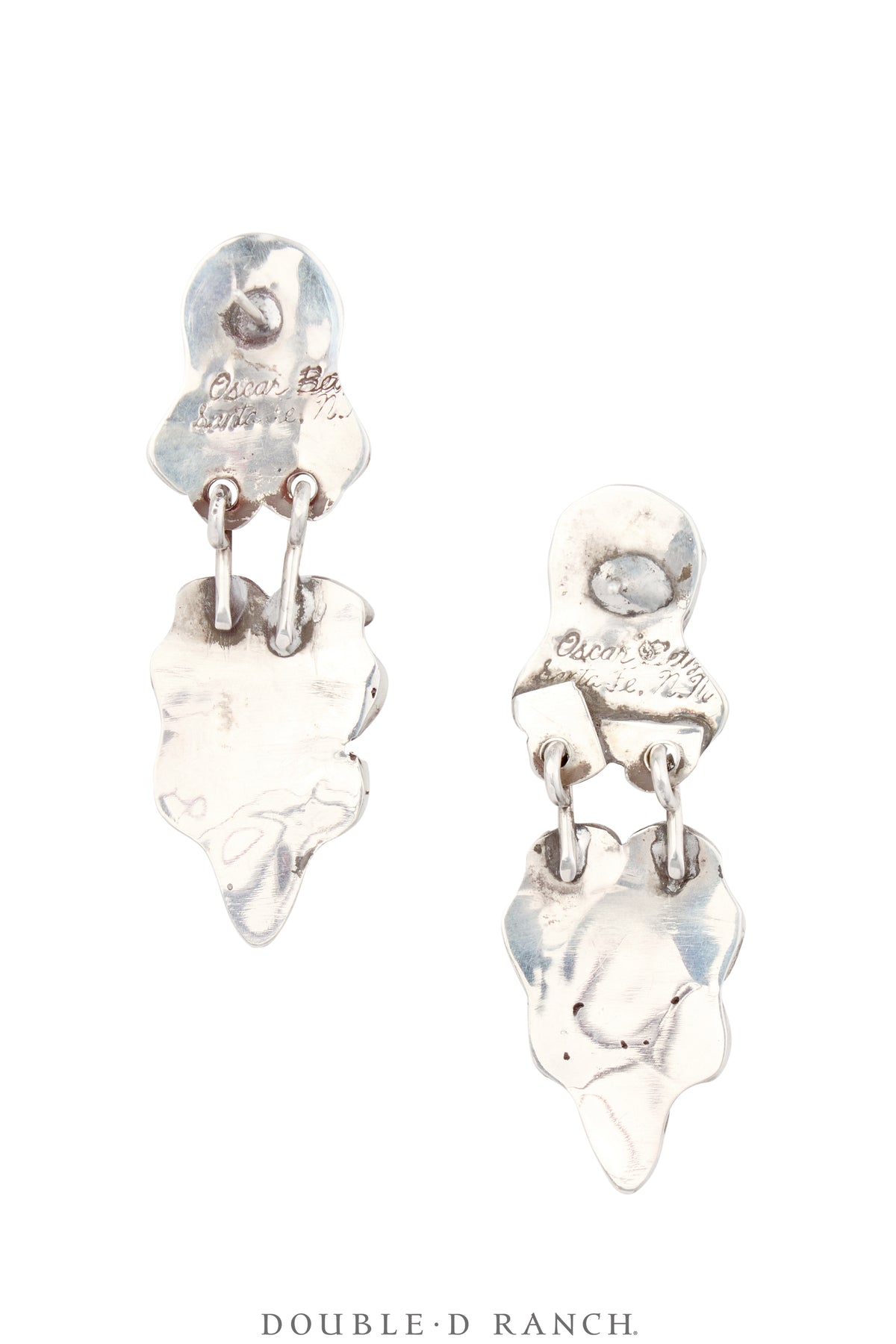 Earrings, Oscar Betz, Triangle,  Turquoise, Hallmark, 1843