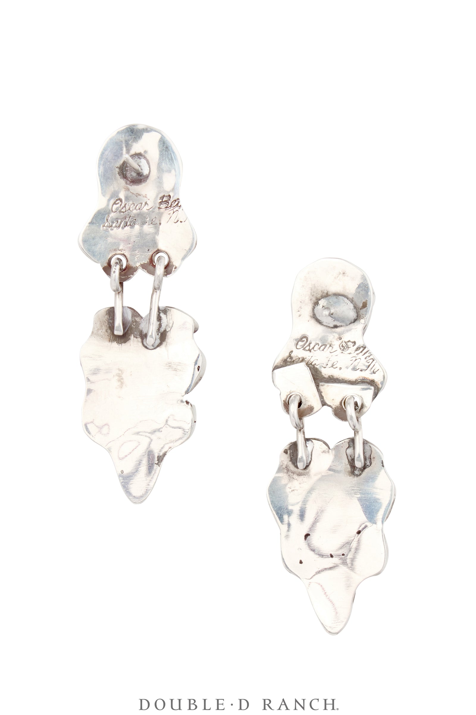 Earrings, Oscar Betz, Triangle,  Turquoise, Hallmark, 1843