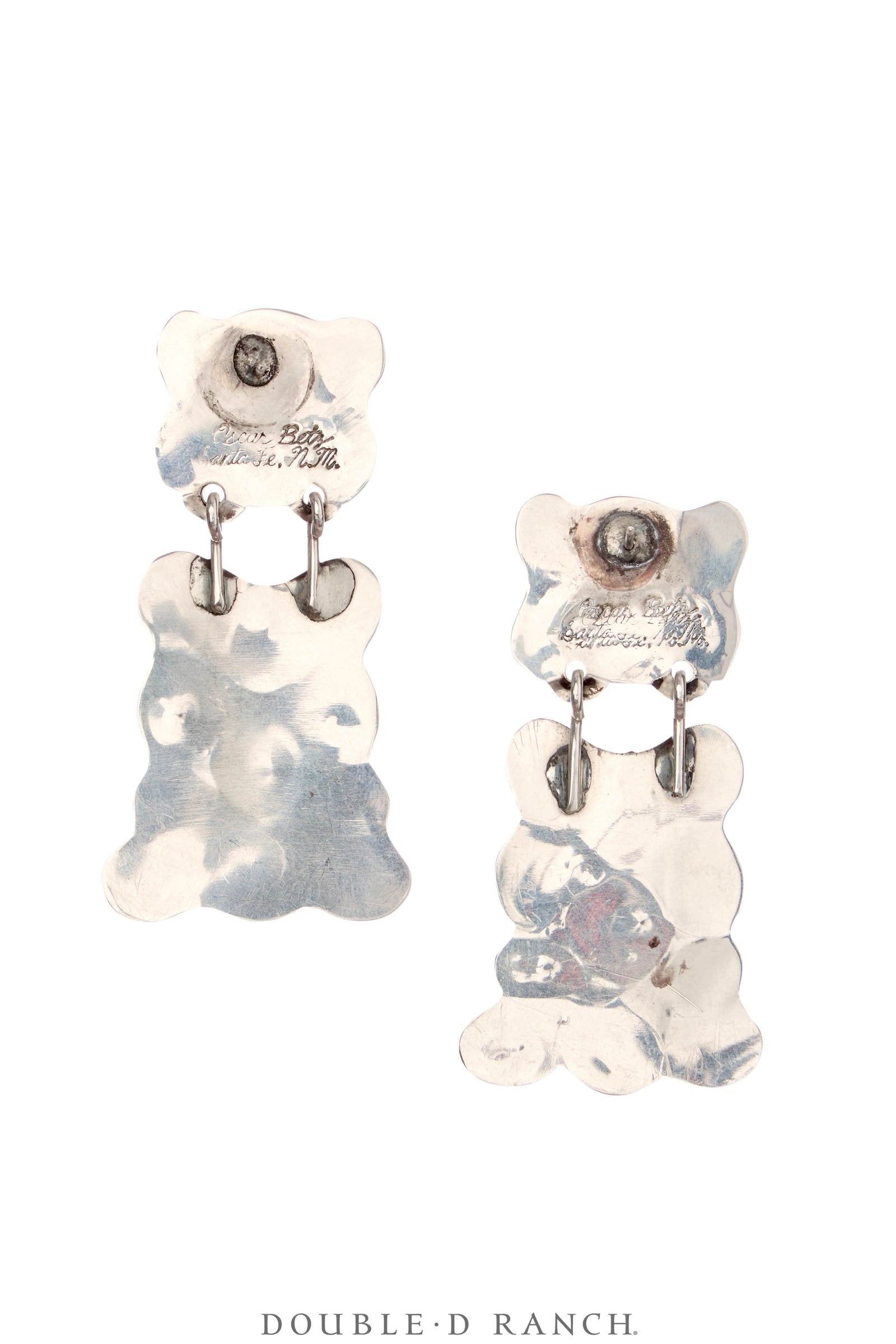 Earrings, Oscar Betz, Fan, Turquoise, Jasper, Hallmark, Contemporary, 2082