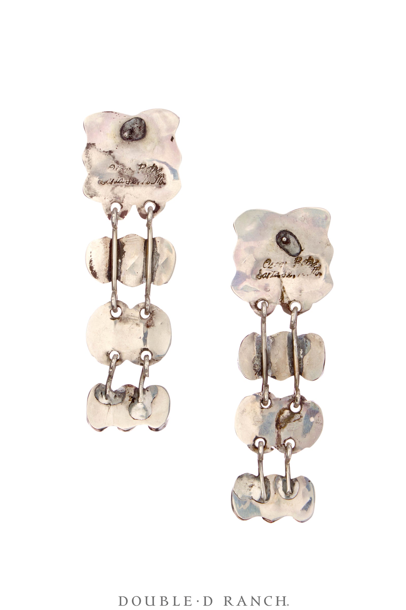 Earrings, Oscar Betz, Ladders, Coral, Hallmark, Contemporary, 2083