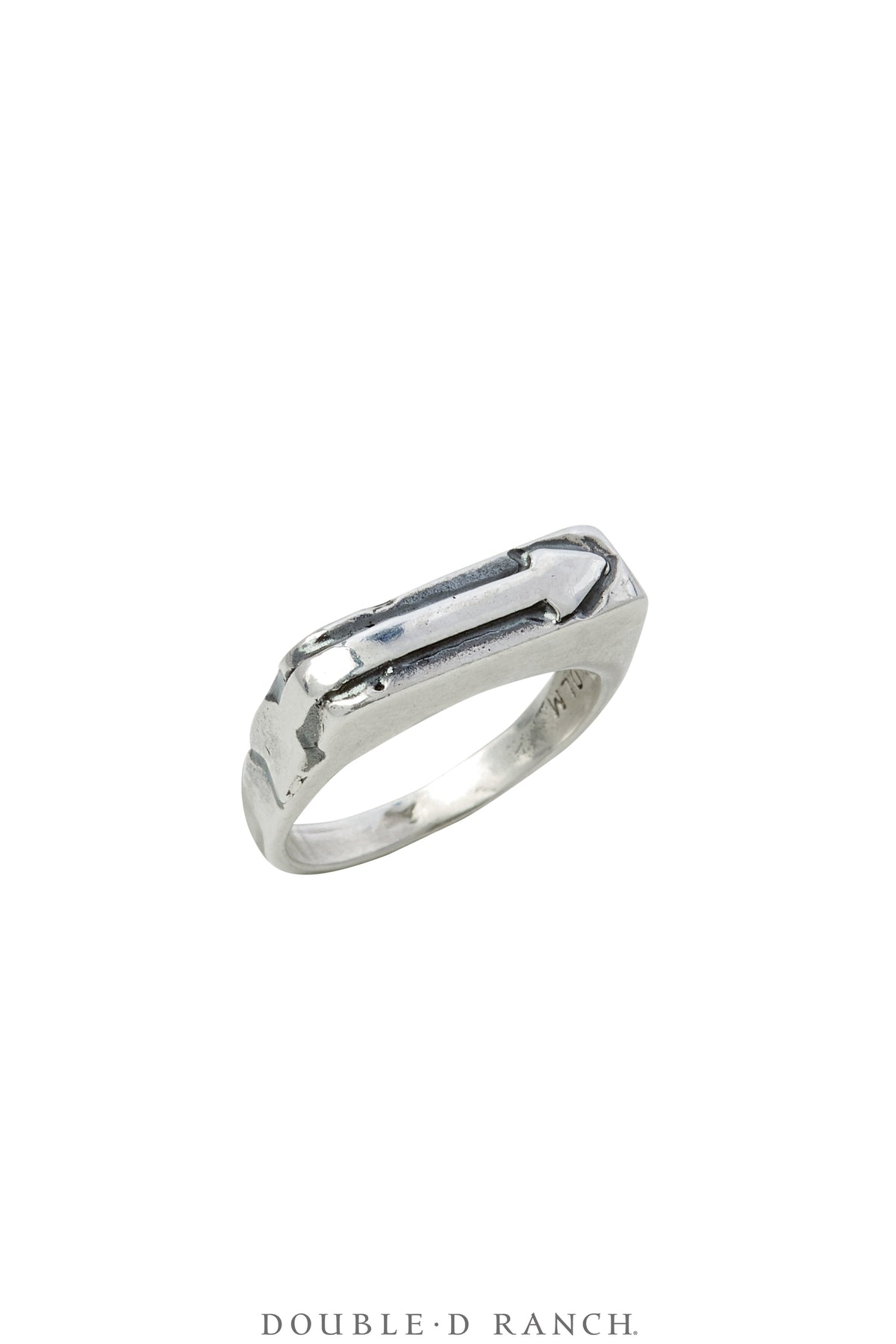 Ring, Dian Malouf, Sterling Silver, Stacker, Arrow, Hallmark, Contemporary, 1683