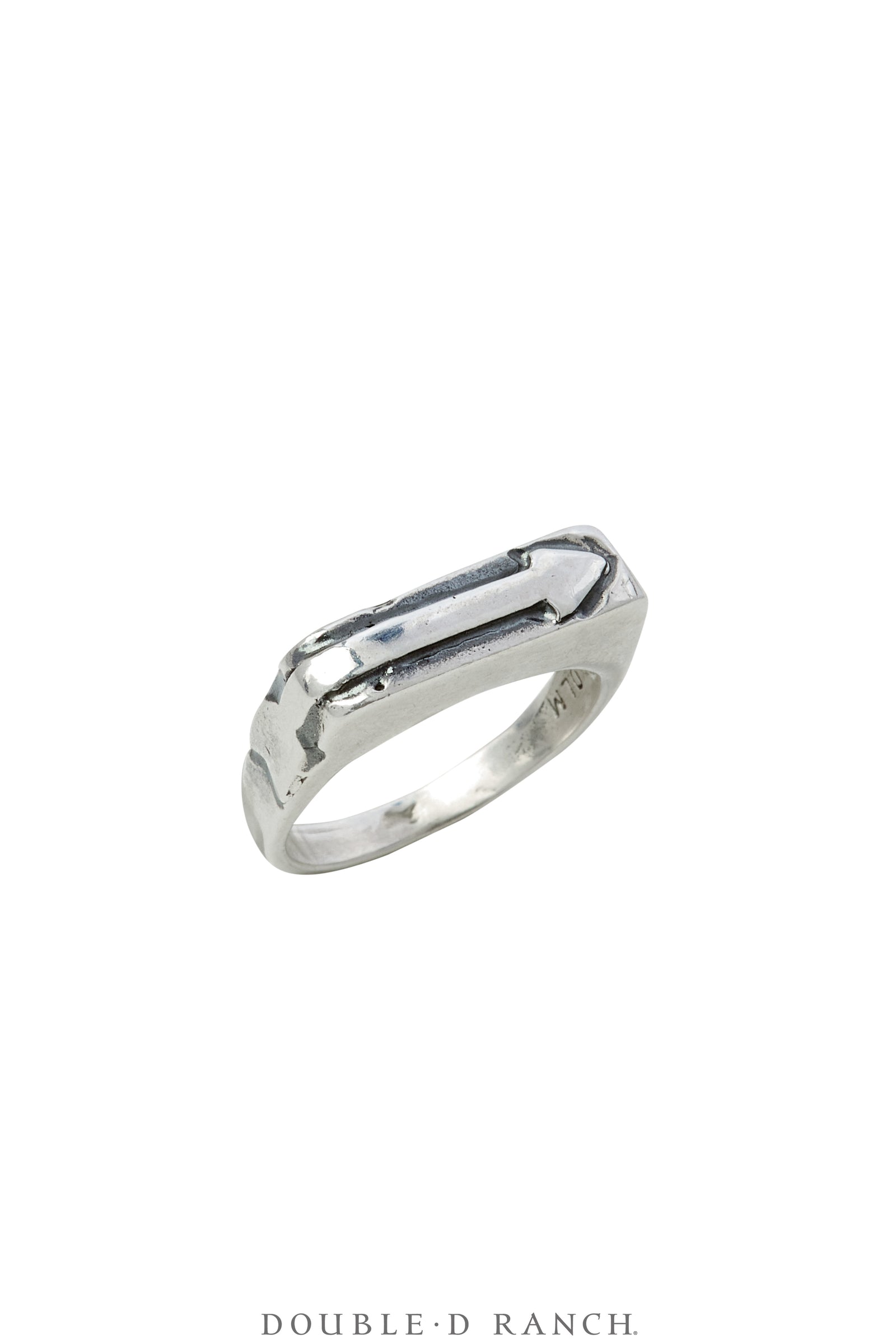 Ring, Dian Malouf, Sterling Silver, Stacker, Arrow, Hallmark, Contemporary, 1683