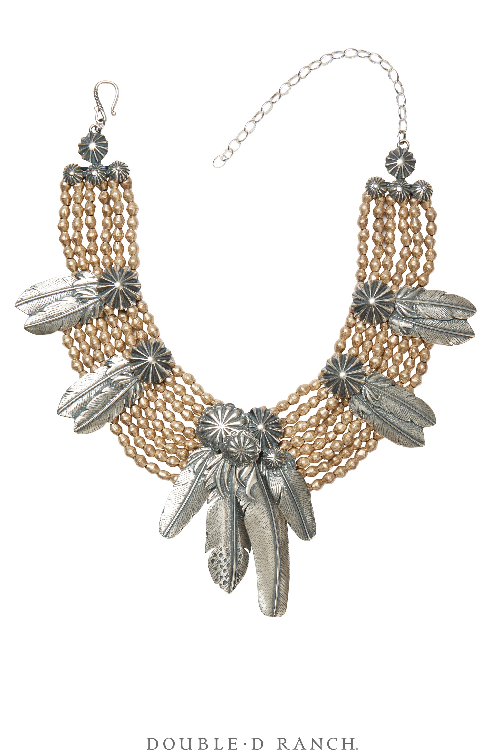 Necklace, Mummy's Bundle, by Double D Ranch, Francesca, Collar, Feathers, 109