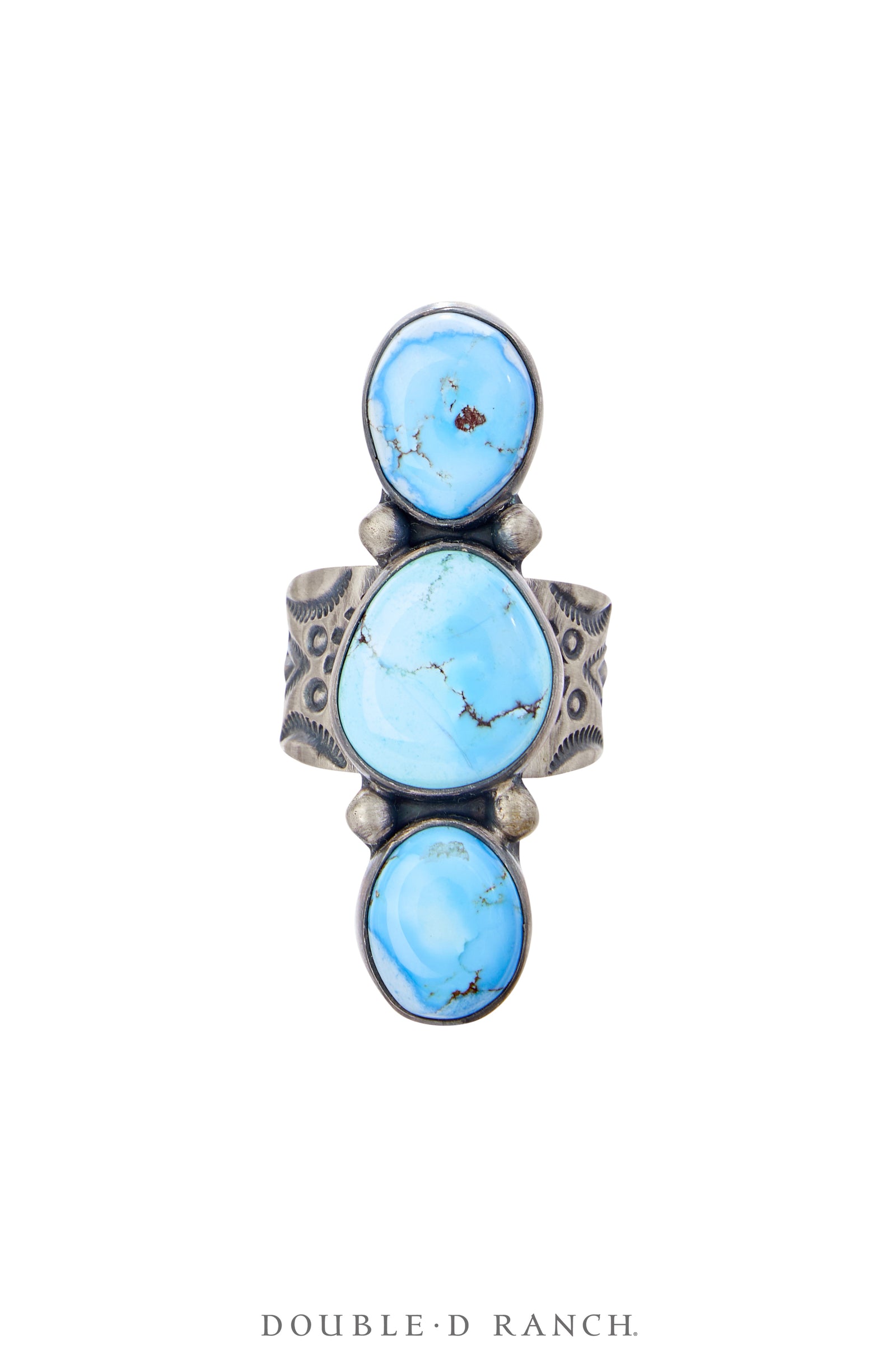 Ring, Cluster, Turquoise, Golden Hills,  Hallmark, Contemporary, 1707