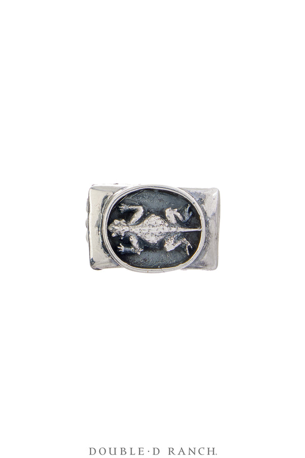 Ring, Dian Malouf, Sterling Silver, Horned Frog, Hallmark, Contemporar