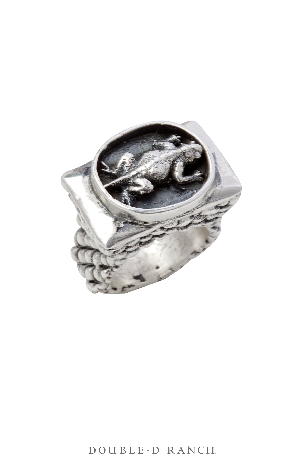 Ring, Dian Malouf, Sterling Silver, Horned Frog, Hallmark, Contemporary, 1678